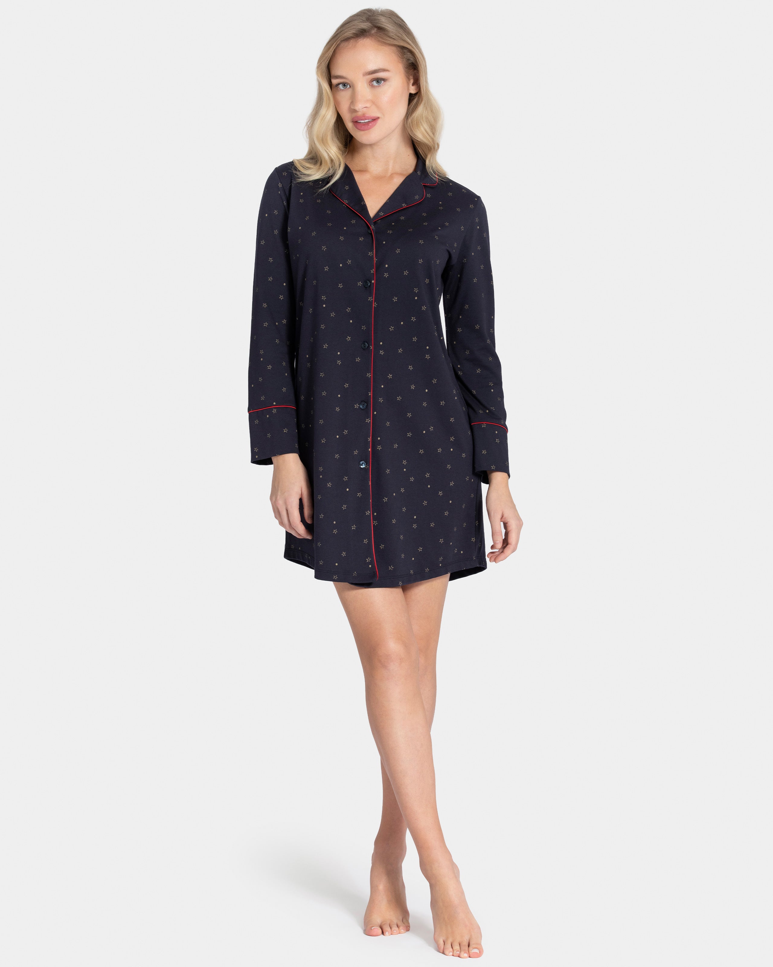 Camisa de dormir com botões em Modal