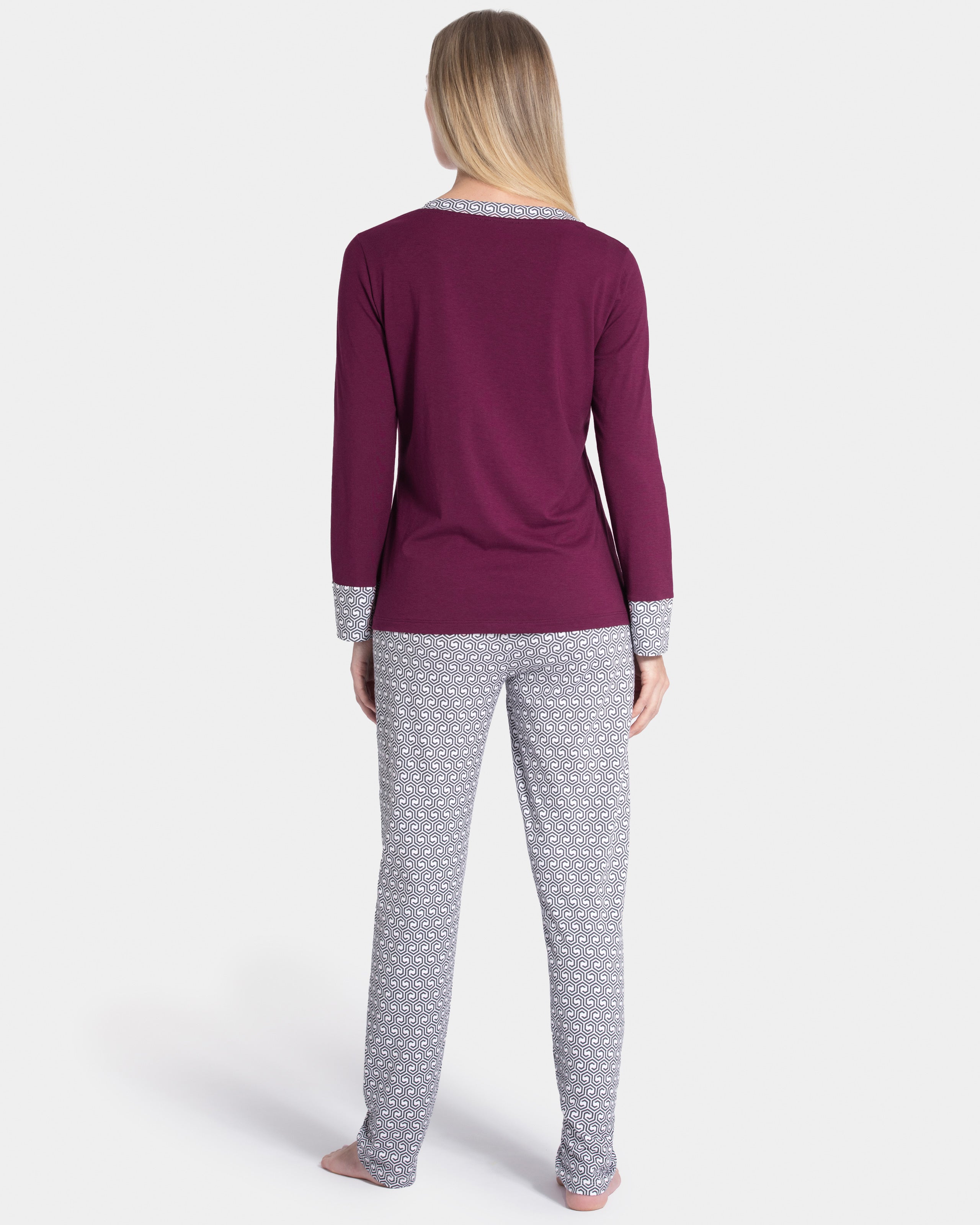 Geometric Print Pyjama in Cotton Moda