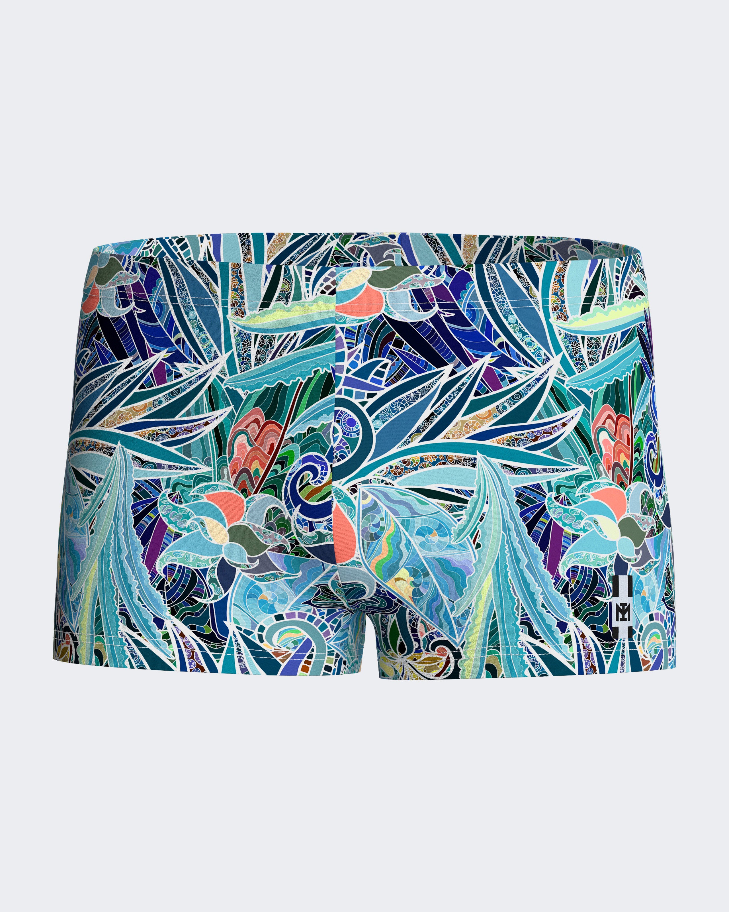 Boxer de bain imprimé tropicale