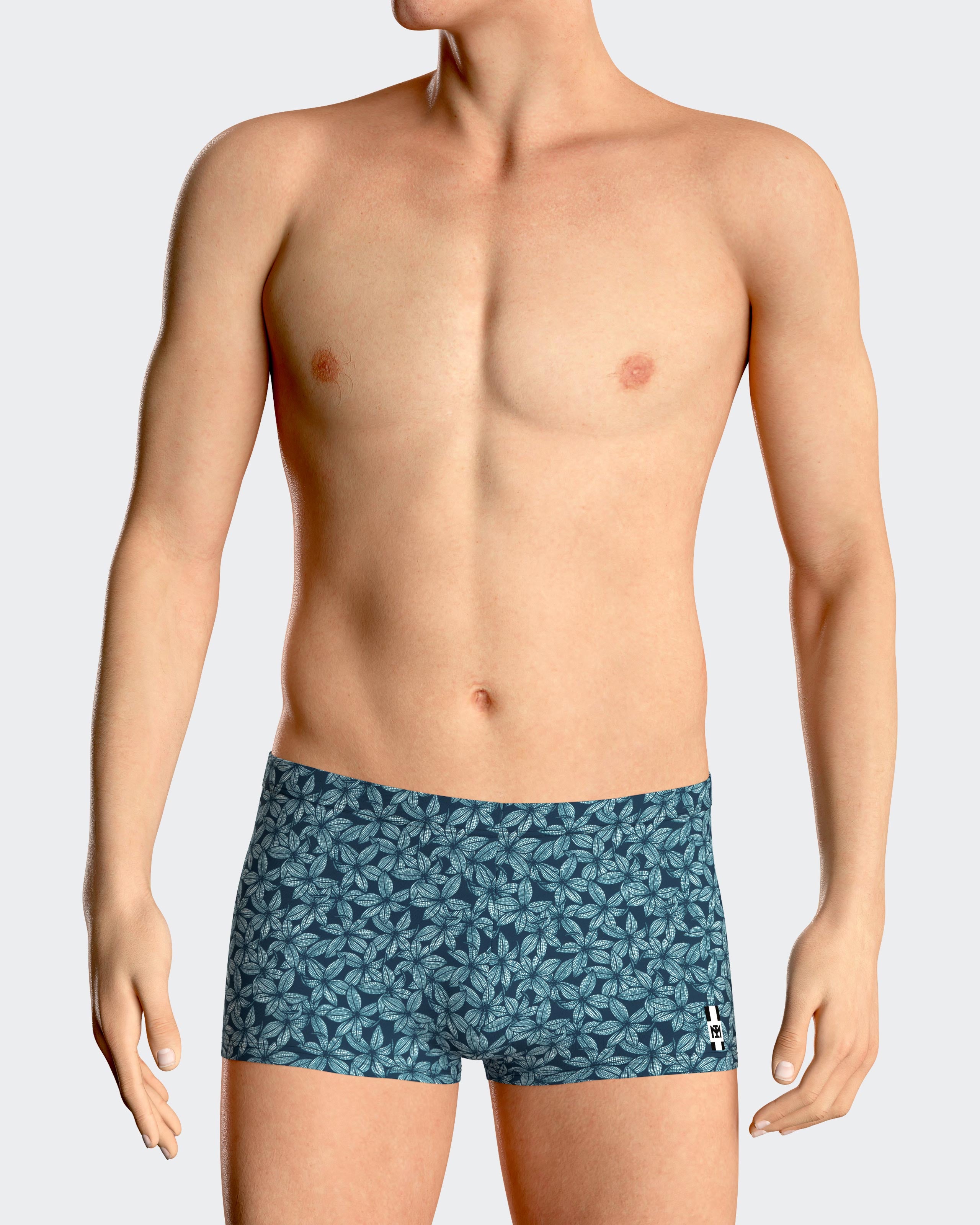 Boxer de bain imprimé tropicale