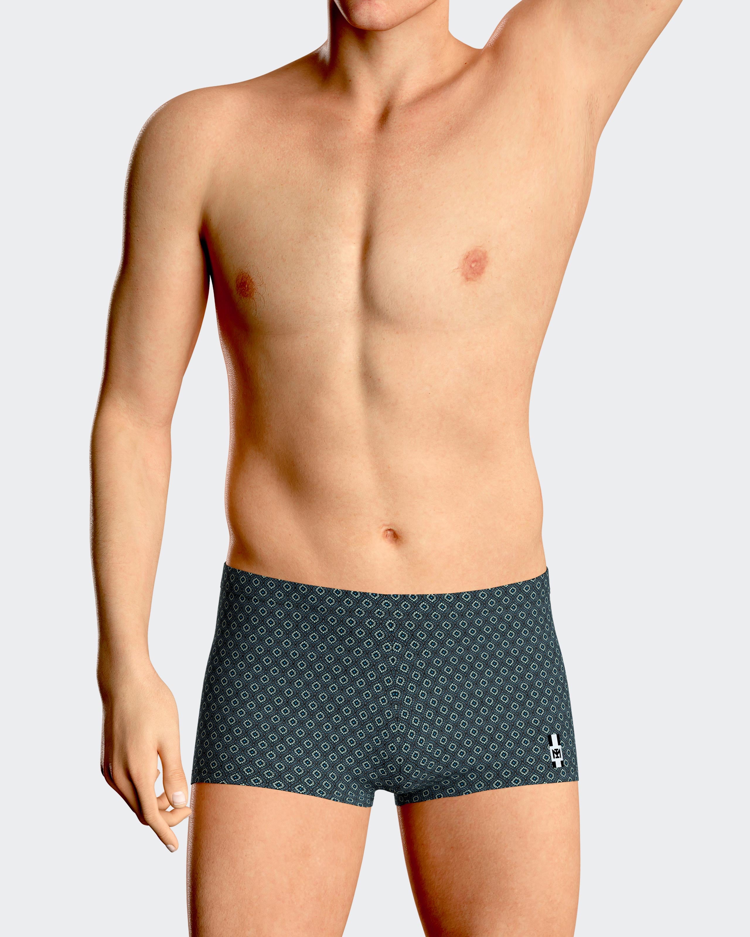 Boxer de Banho estampado geométrico