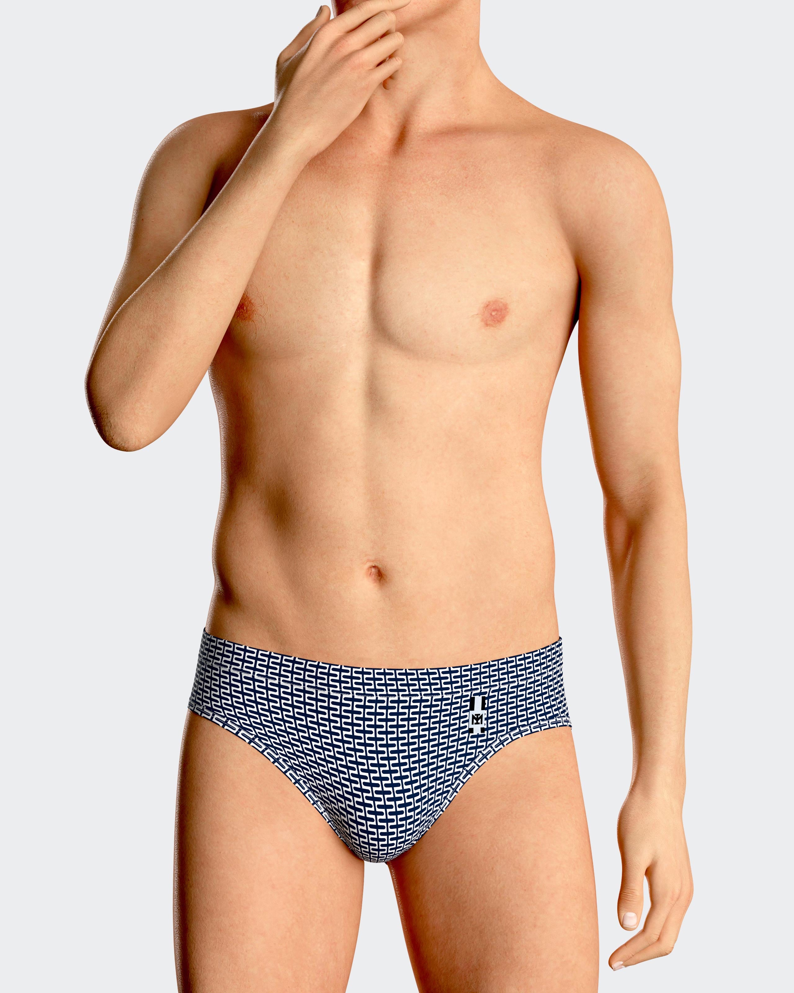 Bañador Slip estampado geométrico