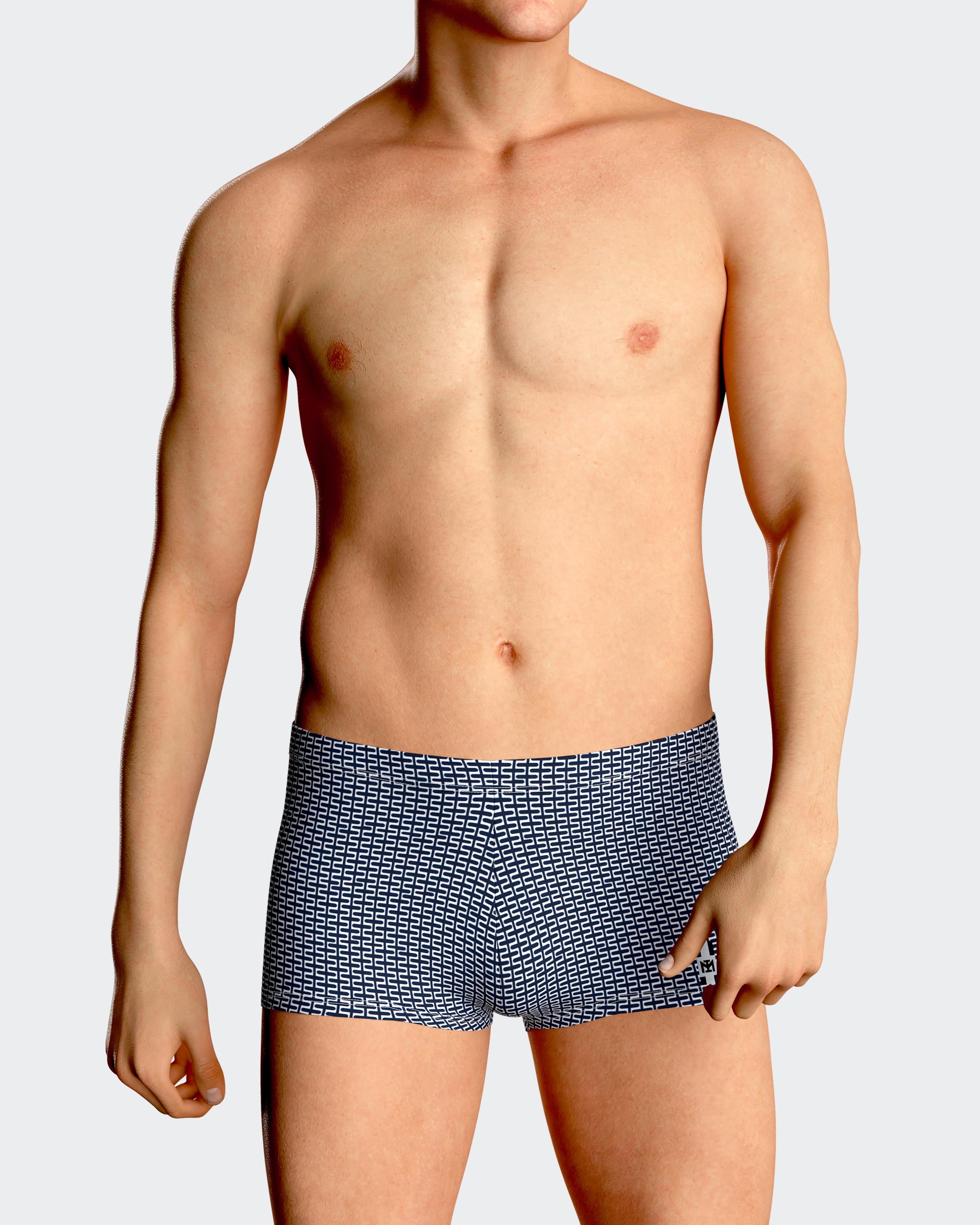 Boxer de bain imprimé géométrique