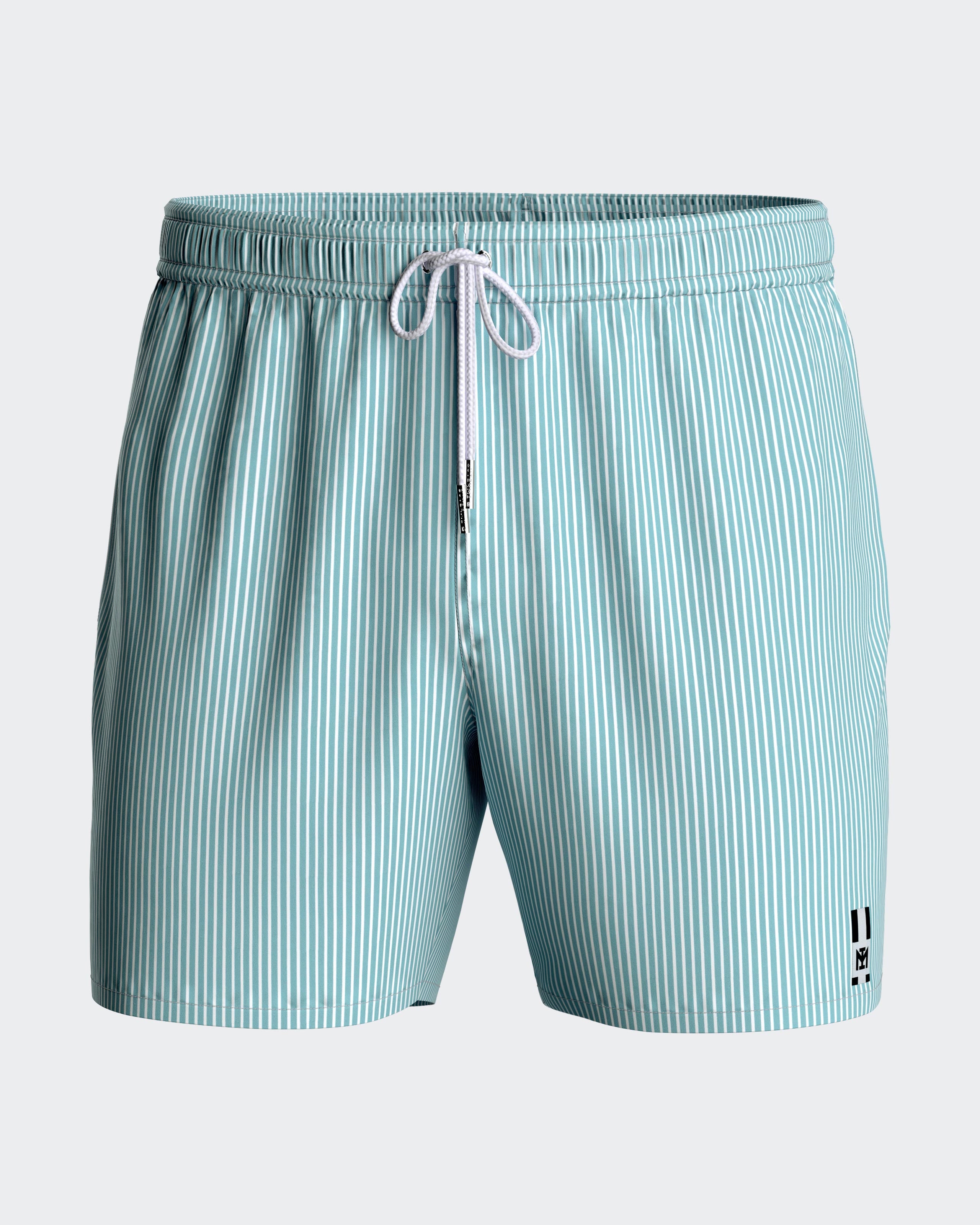 Short de bain à rayures