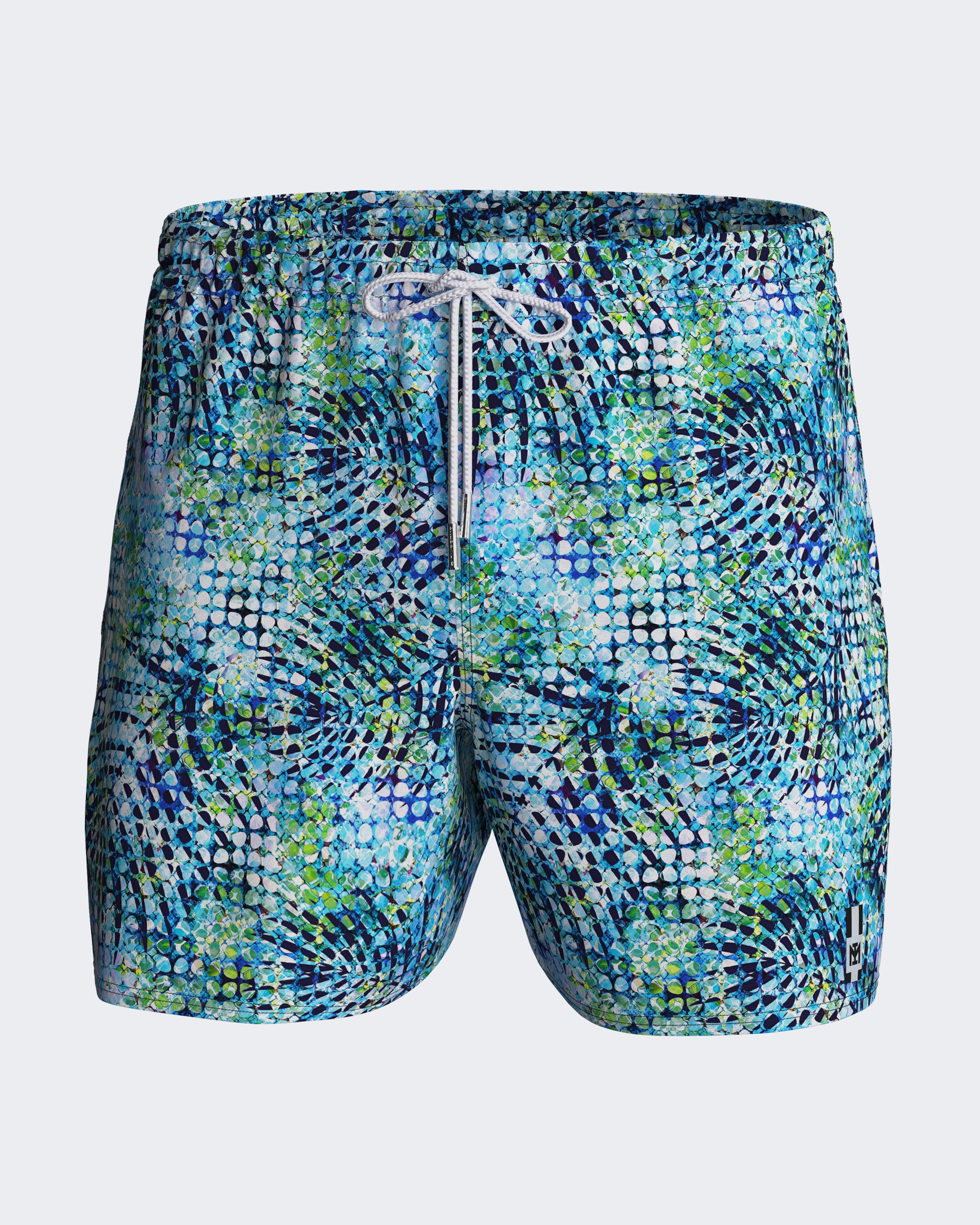 Short de bain imprimé exotique
