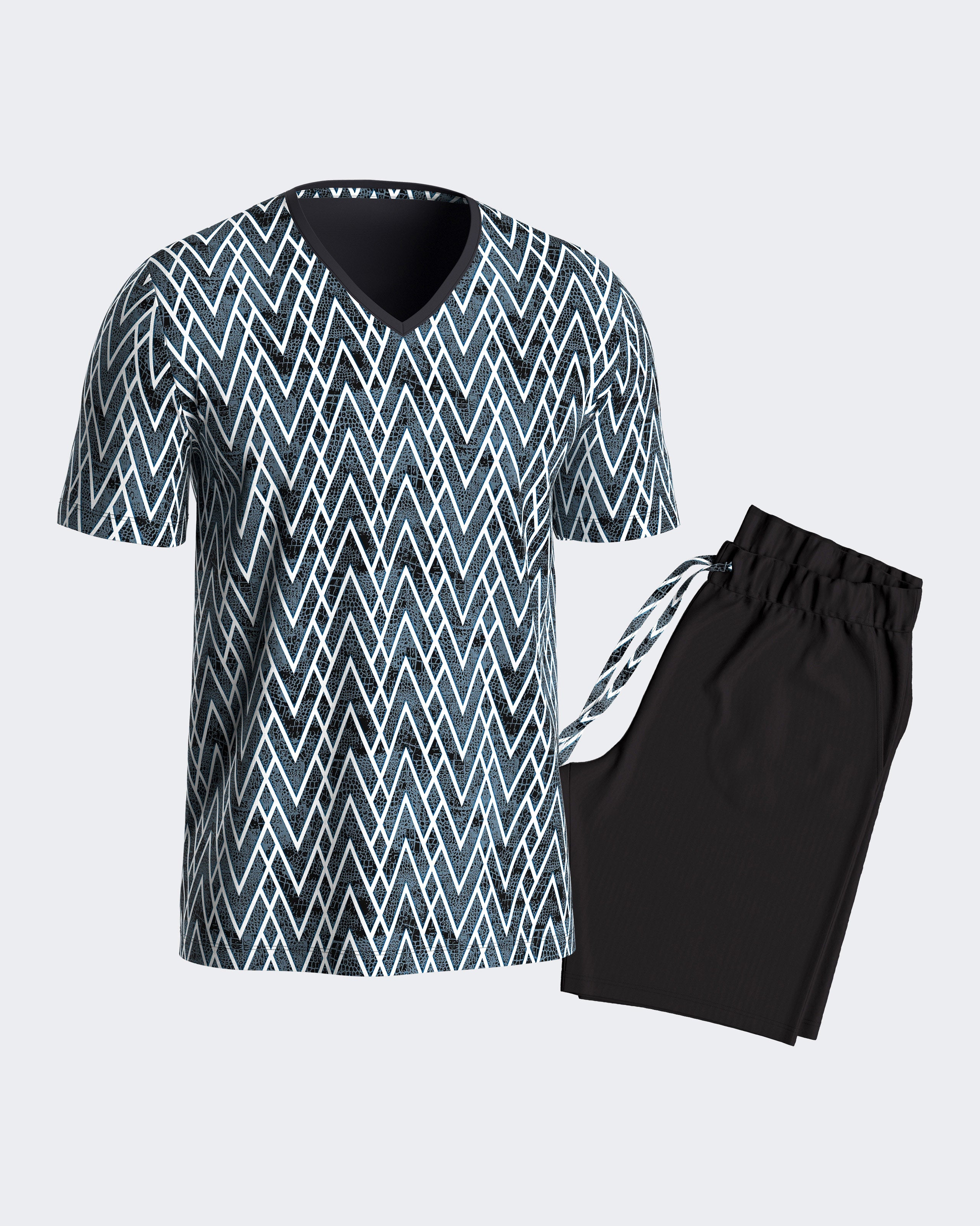 Pyjama de homme imprimé en Lyocell