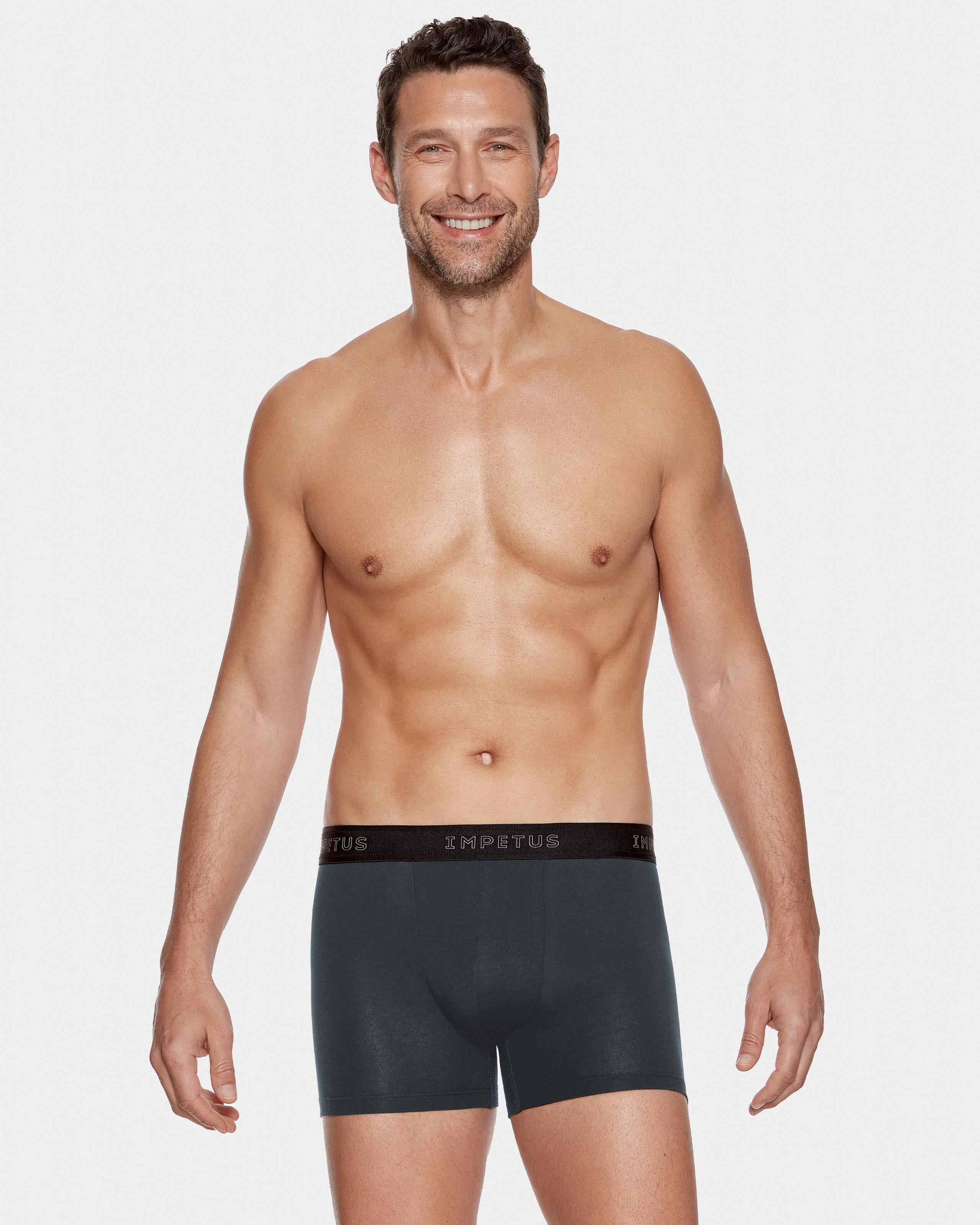 Pack 3 boxers lisos en algodón elastano