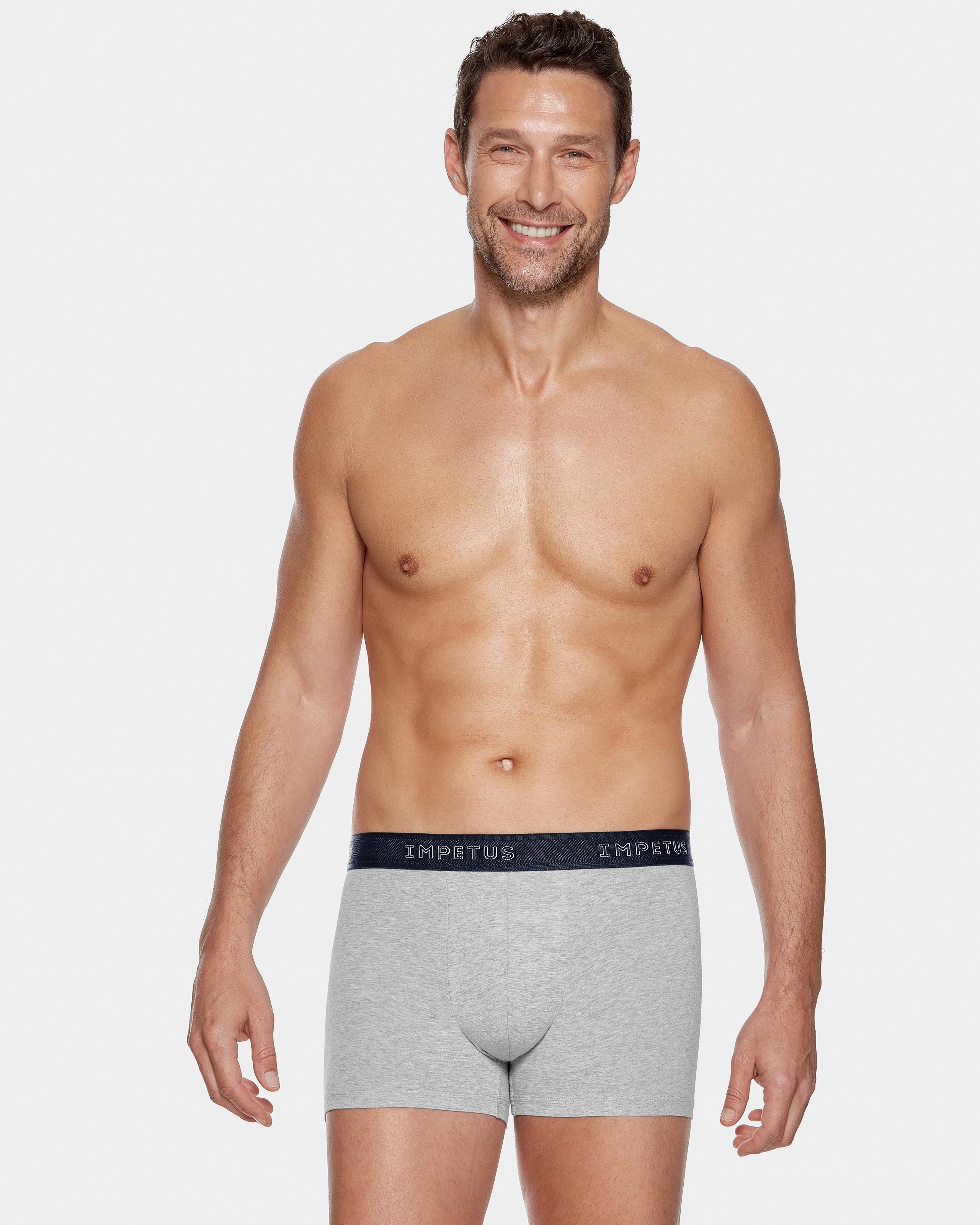 Pack 3 boxers lisos en algodón elastano