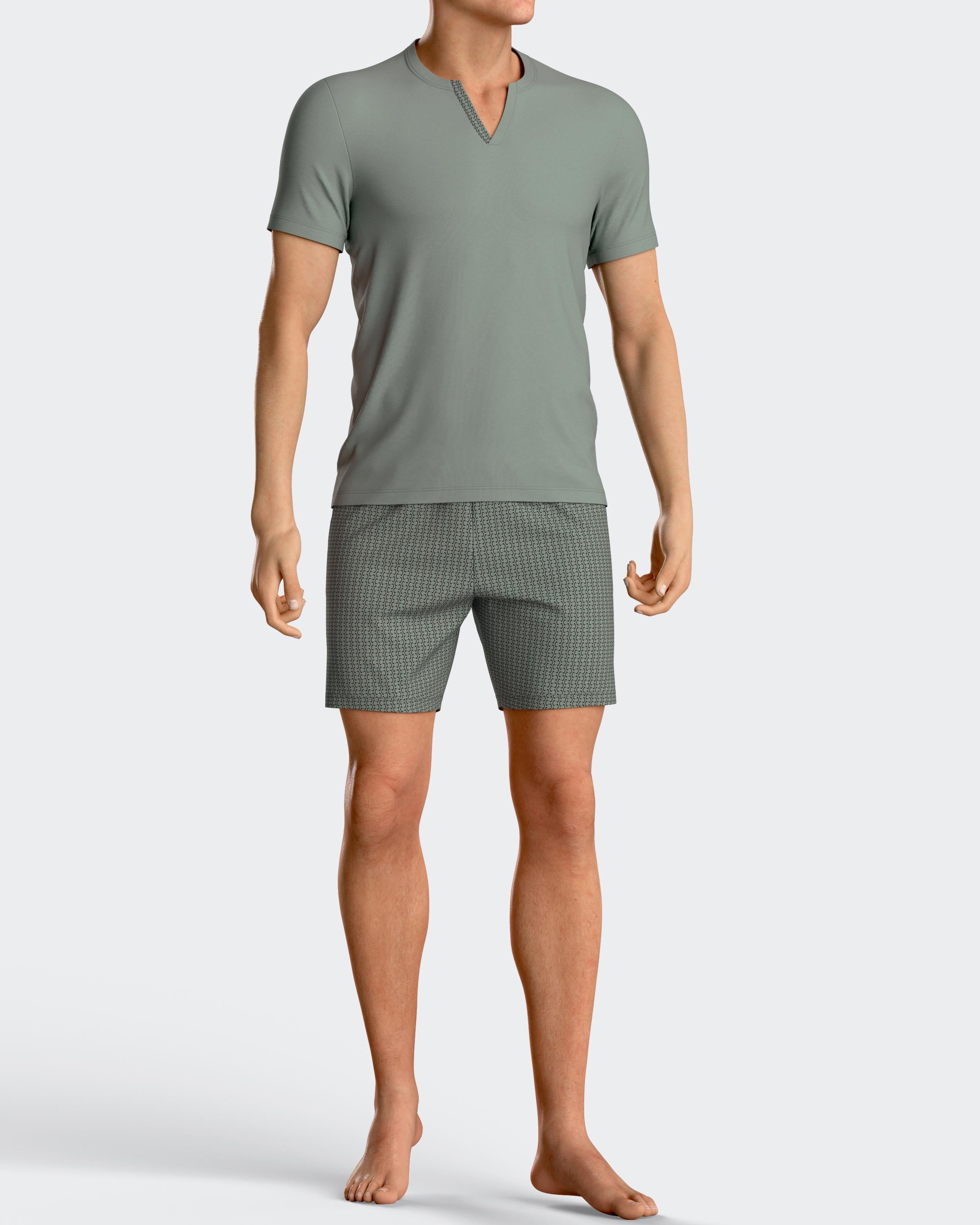 Short Man's Pyjamas in cotton