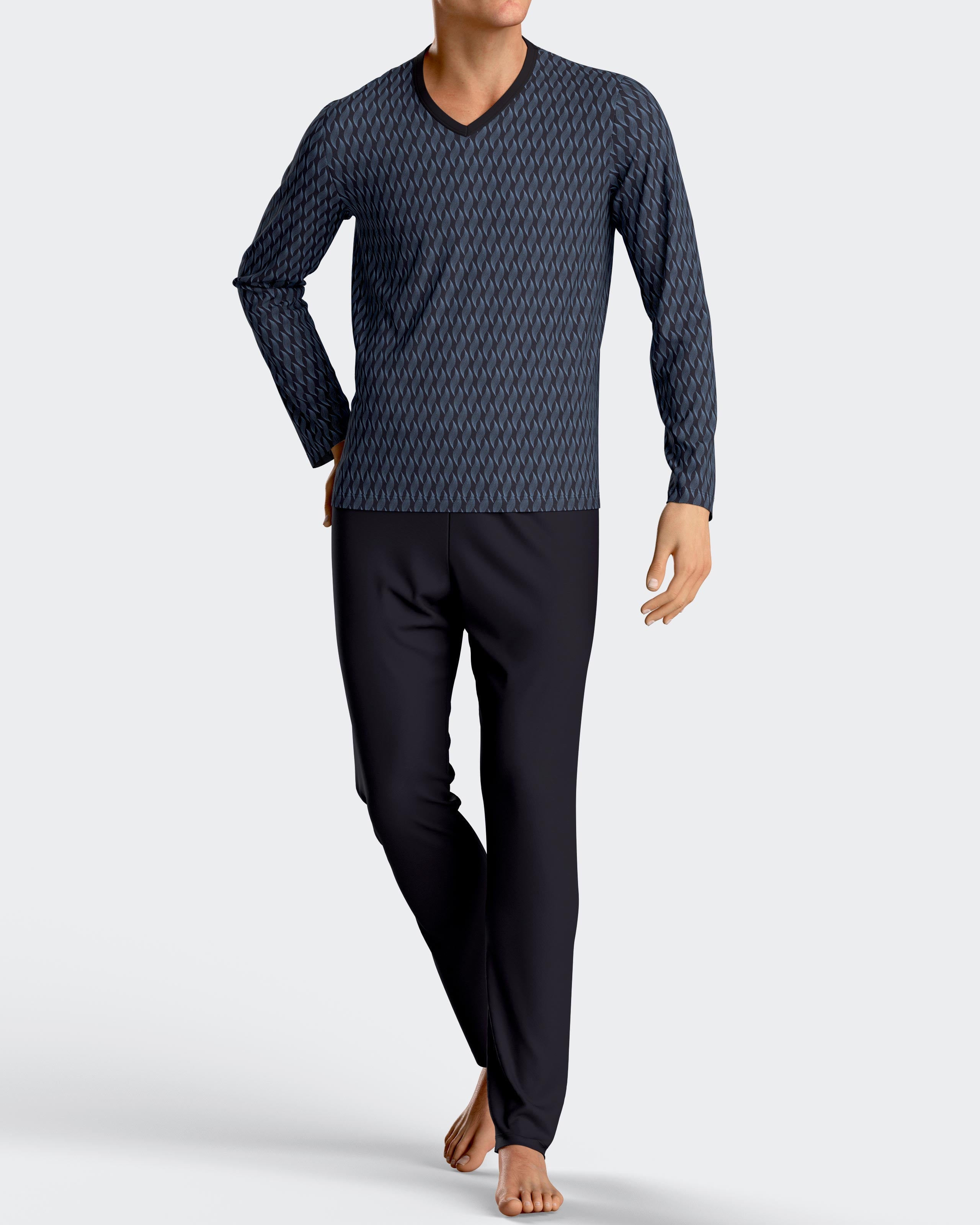 Man's long pyjamas in Lyocell