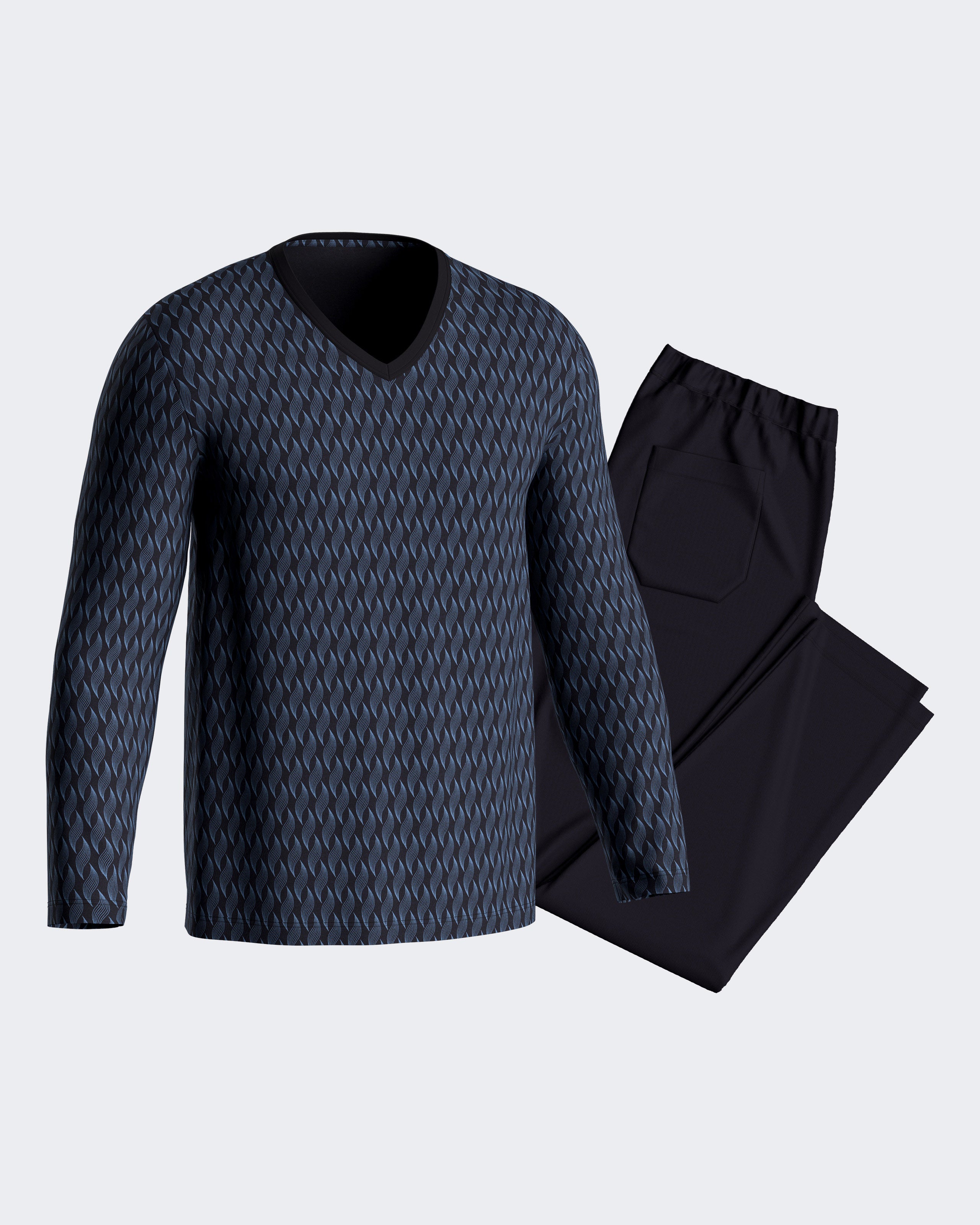 Man's long pyjamas in Lyocell