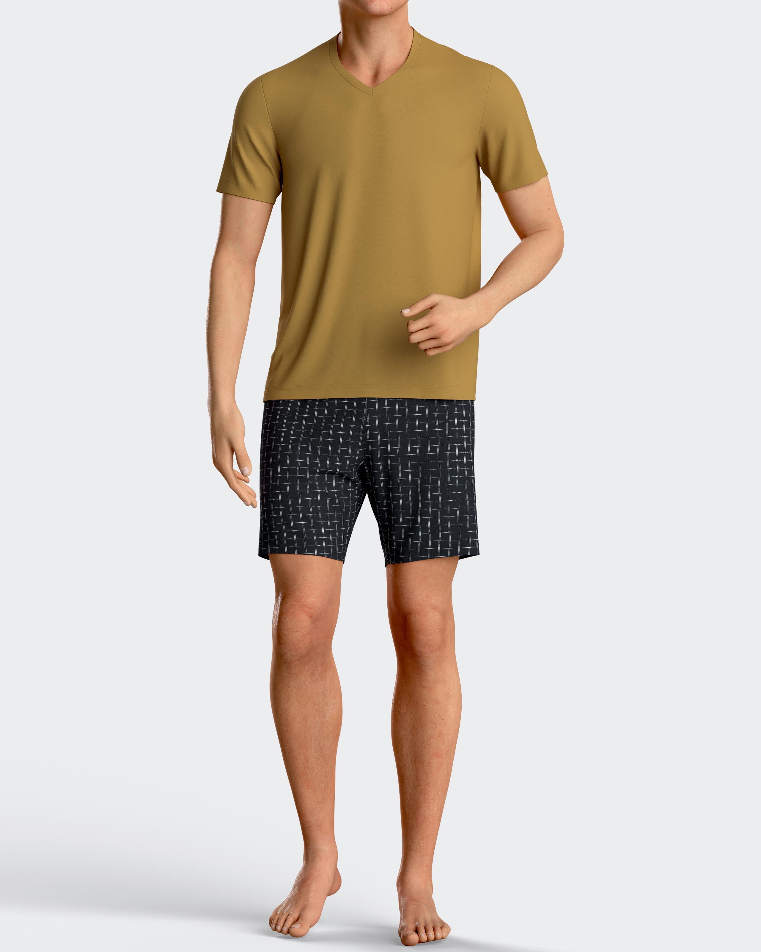 Short Man's Pyjamas in Cotton