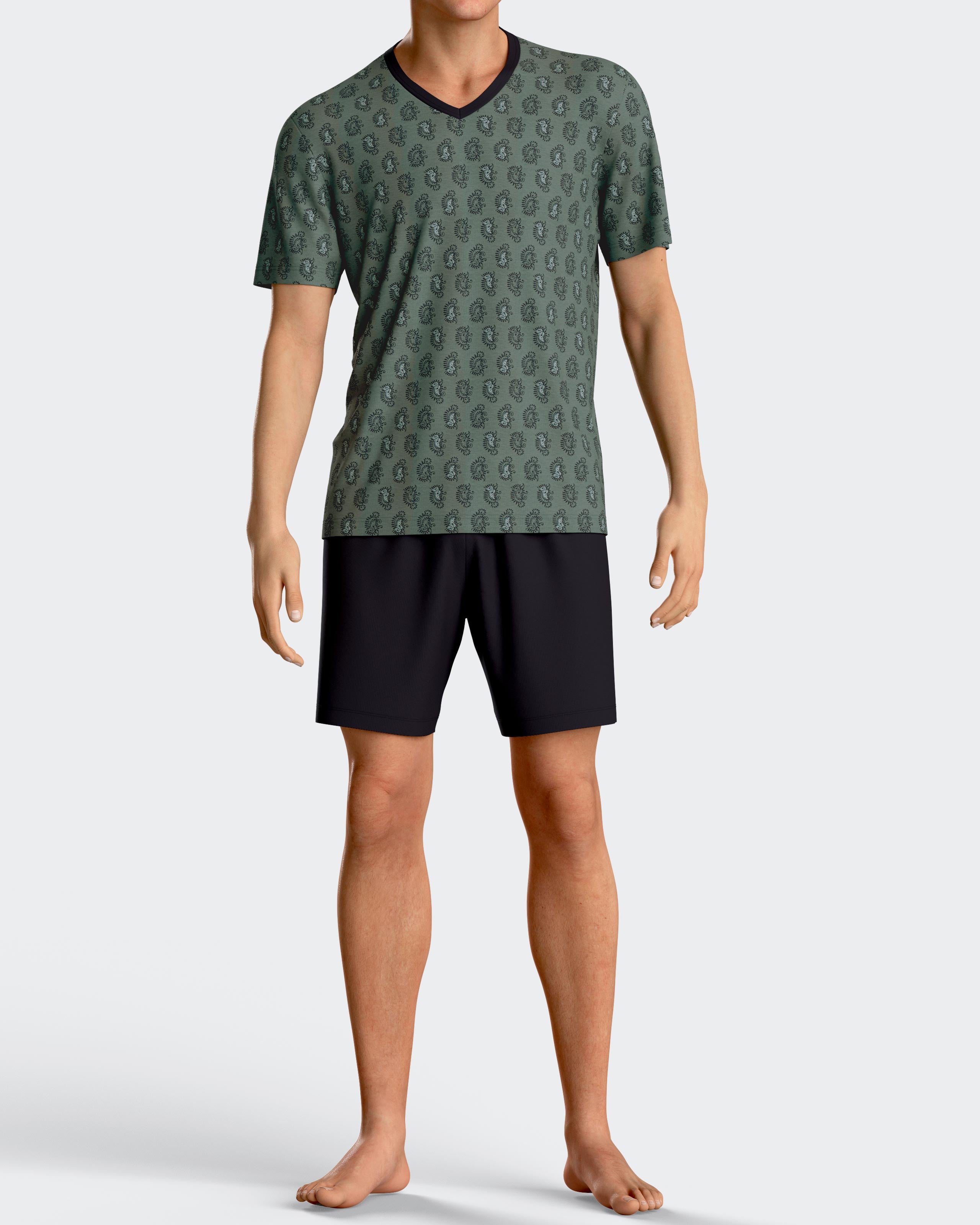 Man's short Pyjamas in Lyocell
