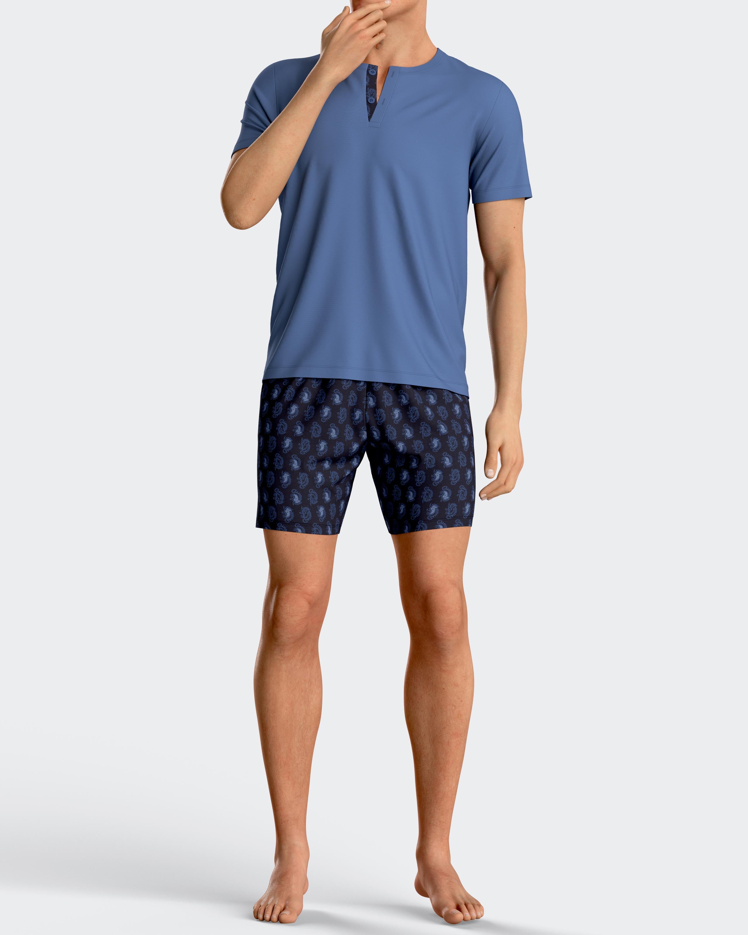 Man's short Pyjamas in Lyocell