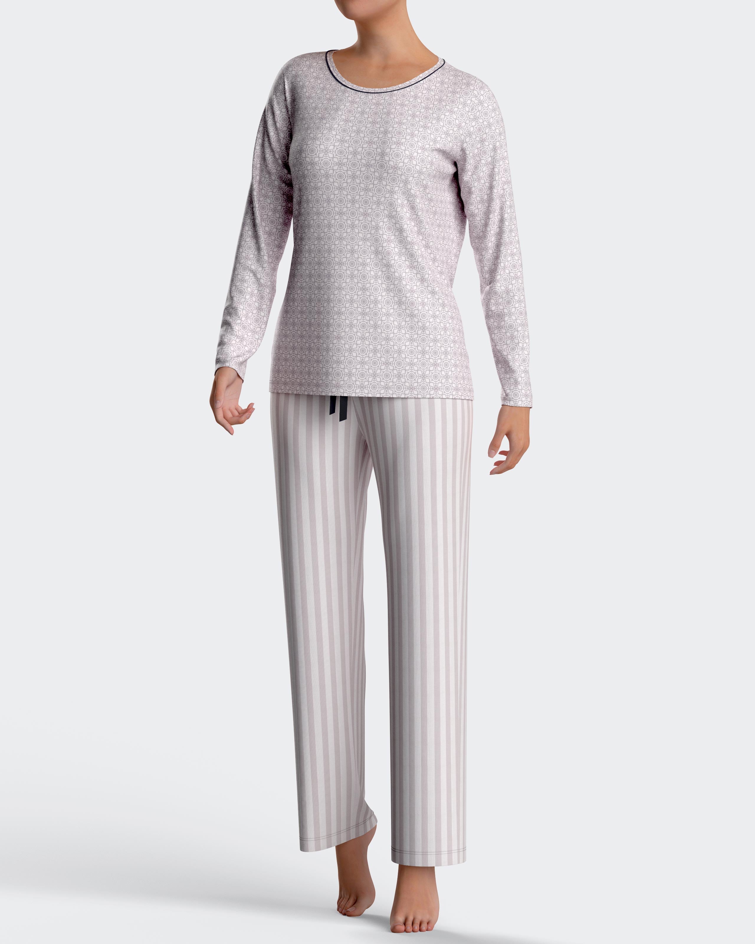 Pijama de mulher micromotivo em Algodão Modal