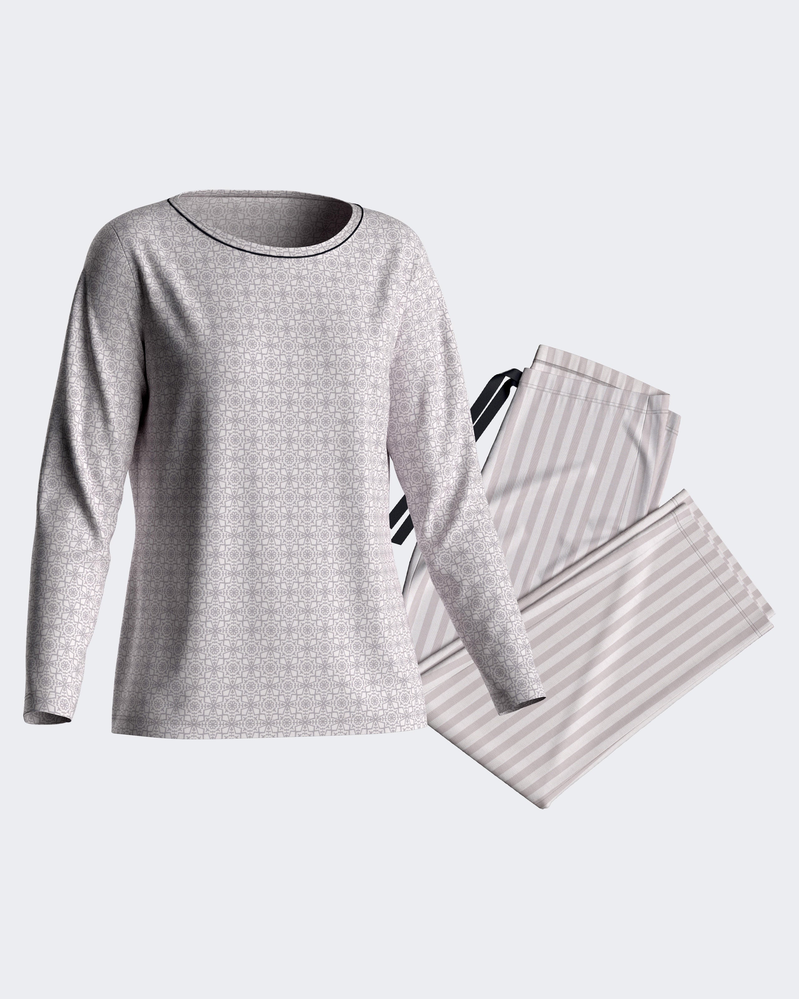 Woman's Pyjamas with micromotive in Cotton Modal