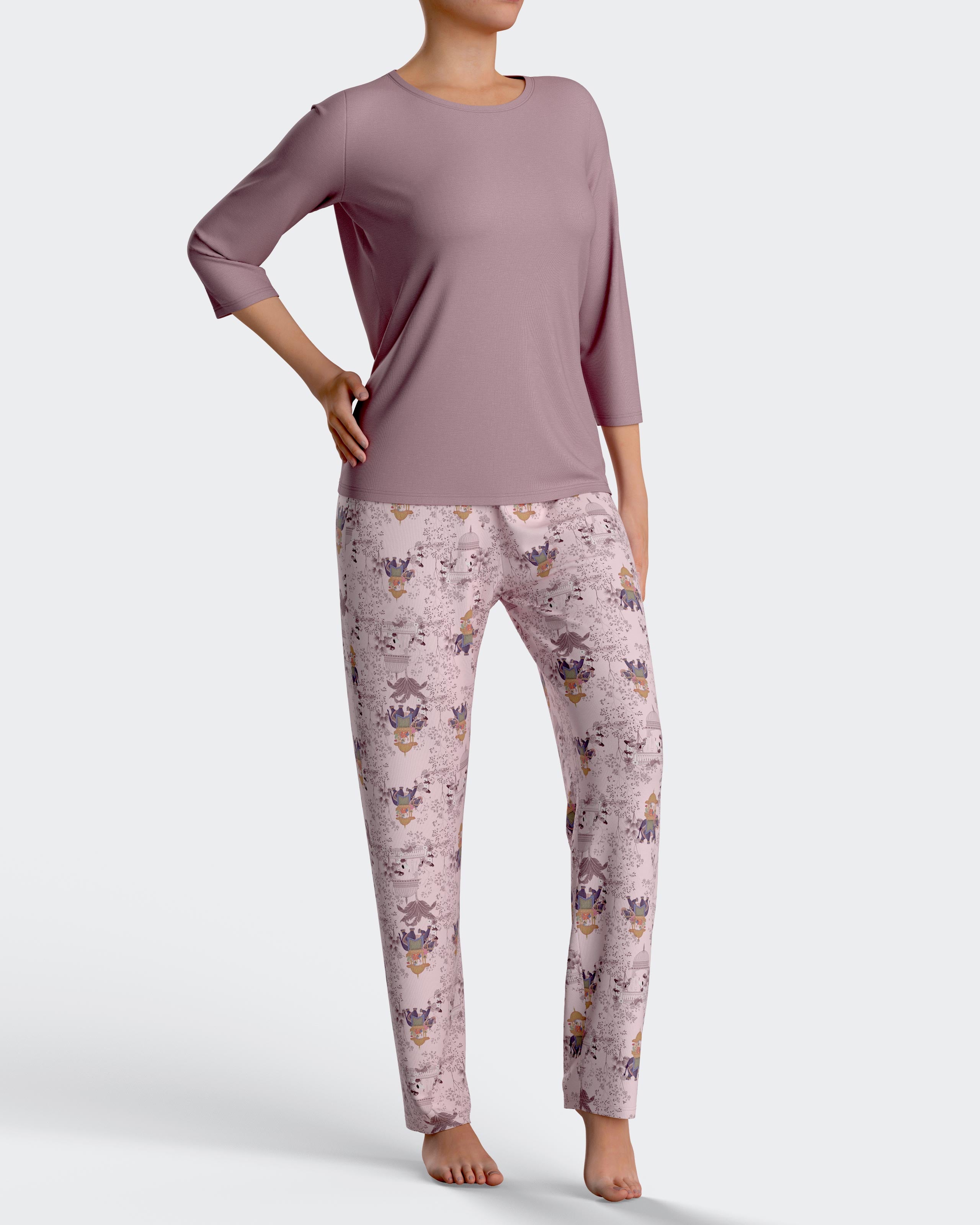 Pijama de mulher estampado em Algodão Modal