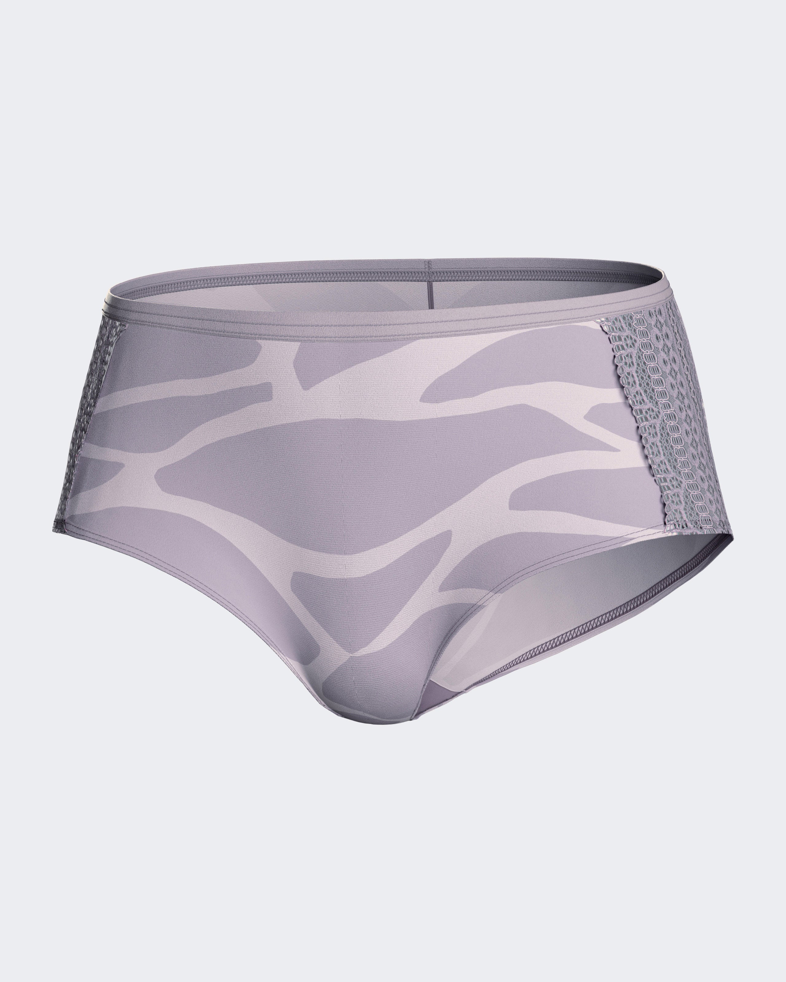 Cueca Hipster con estampado exótico e encaje