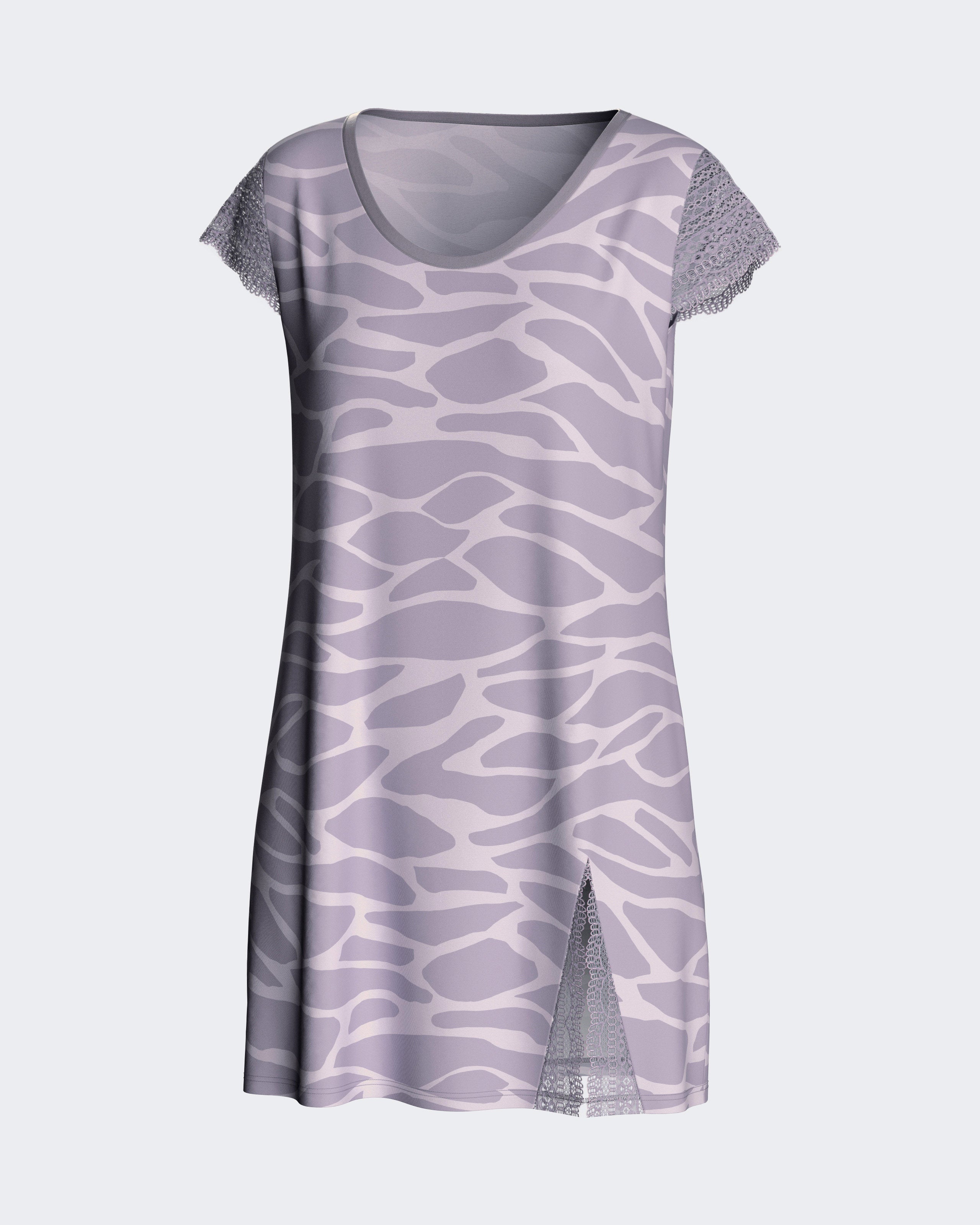 Chemise de nuit avec détails en dentelle