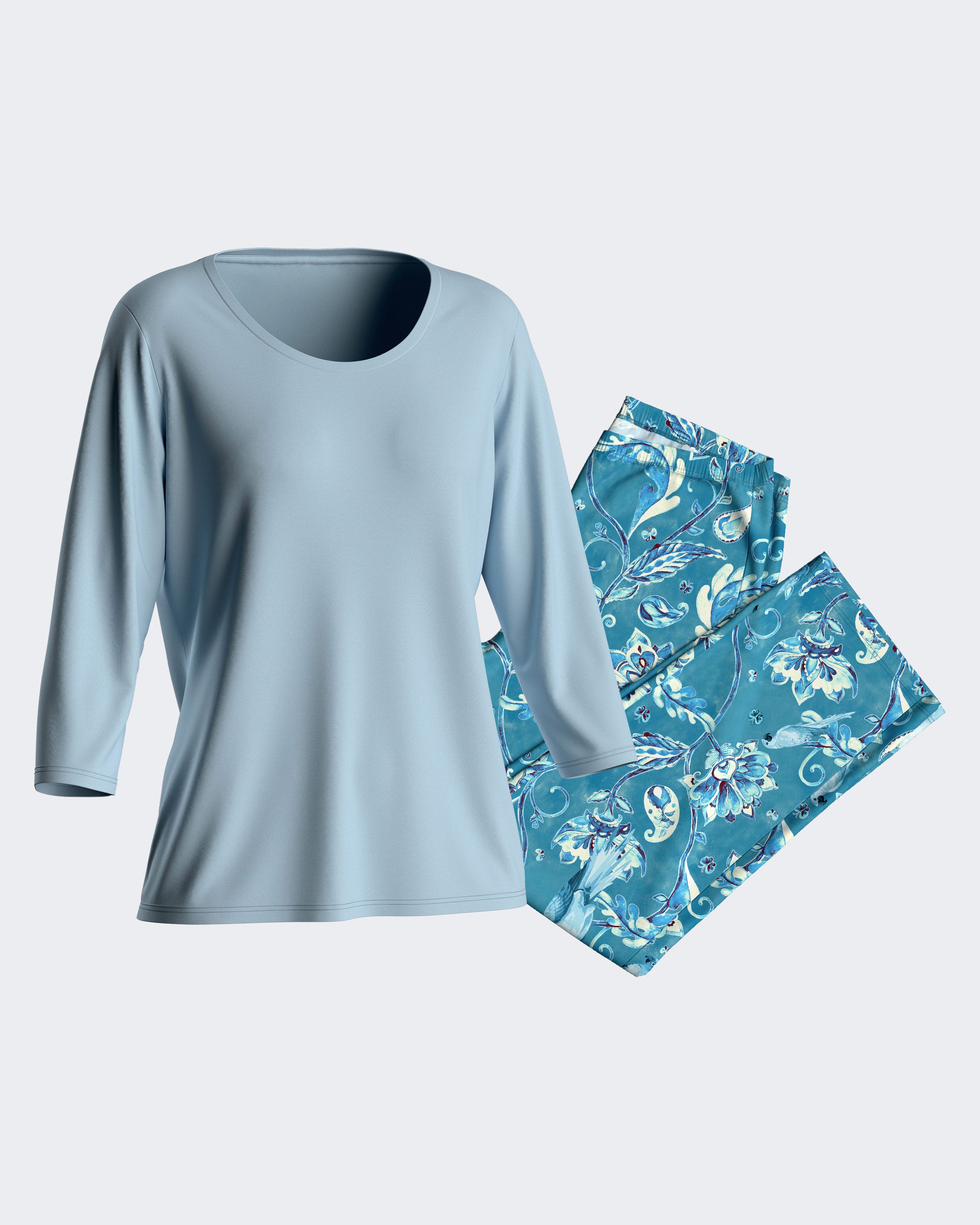 Pijama de mujer estampado floral en Modal