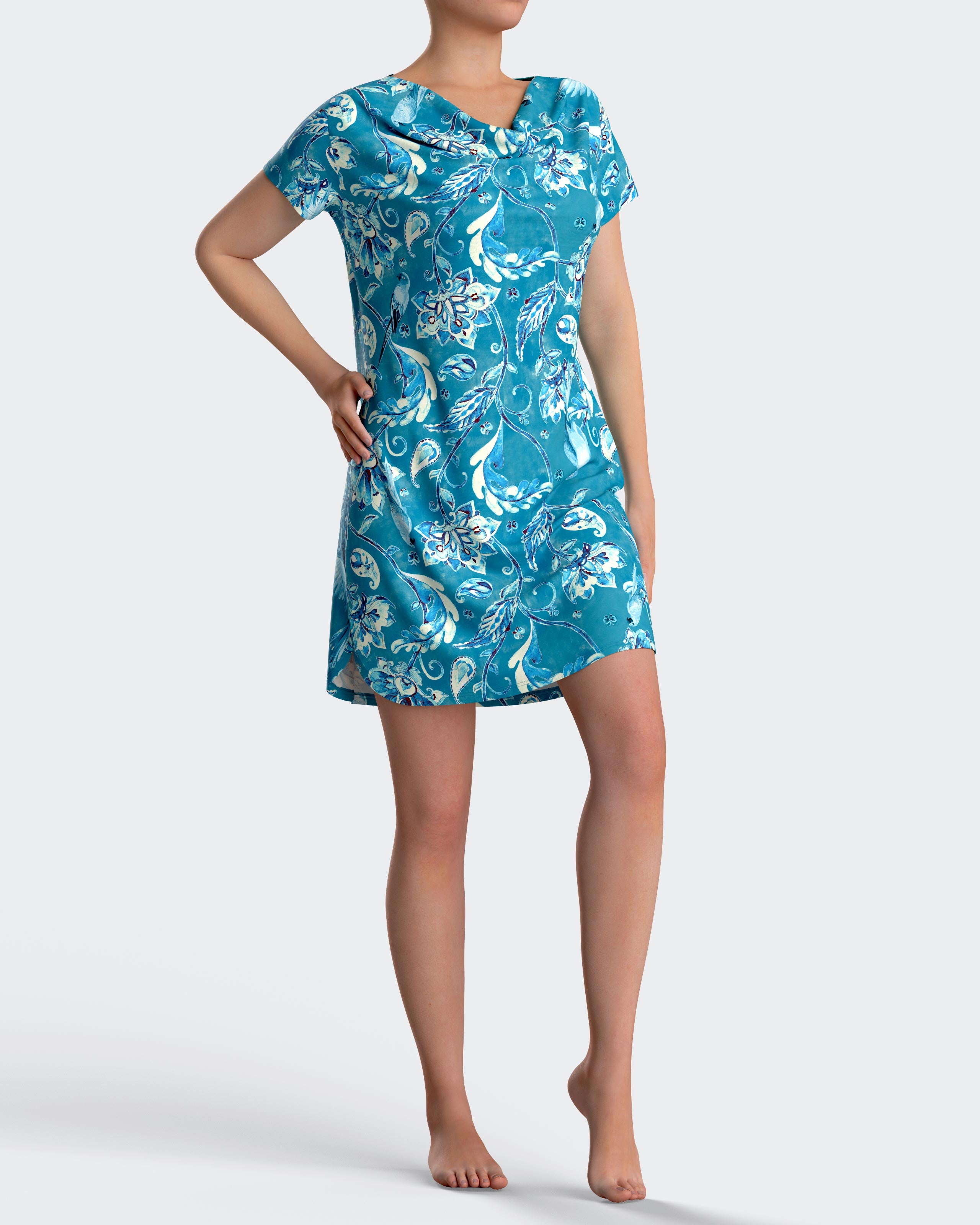 Nachthemd mit Blumenprint aus Modal