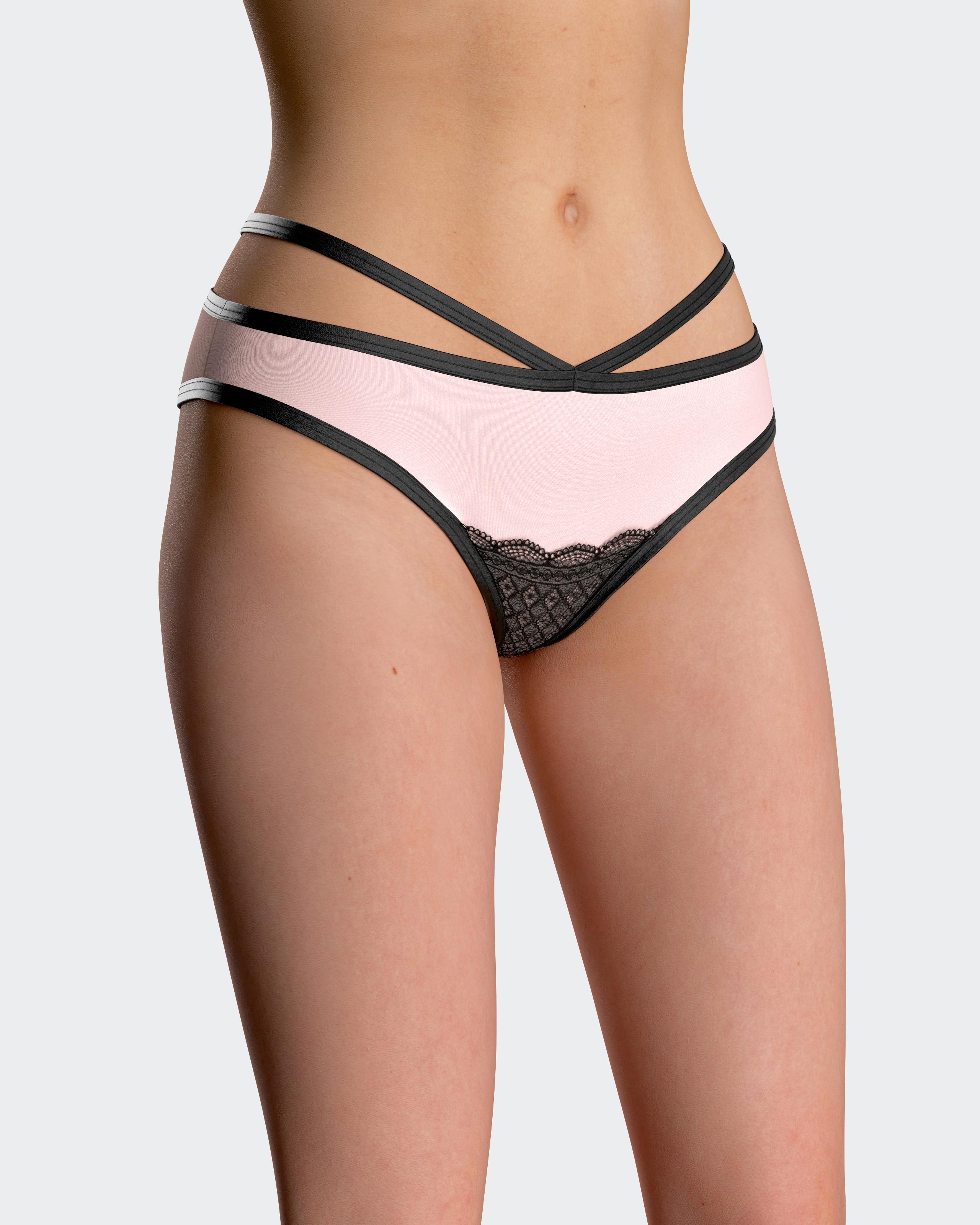 Thong with lace details