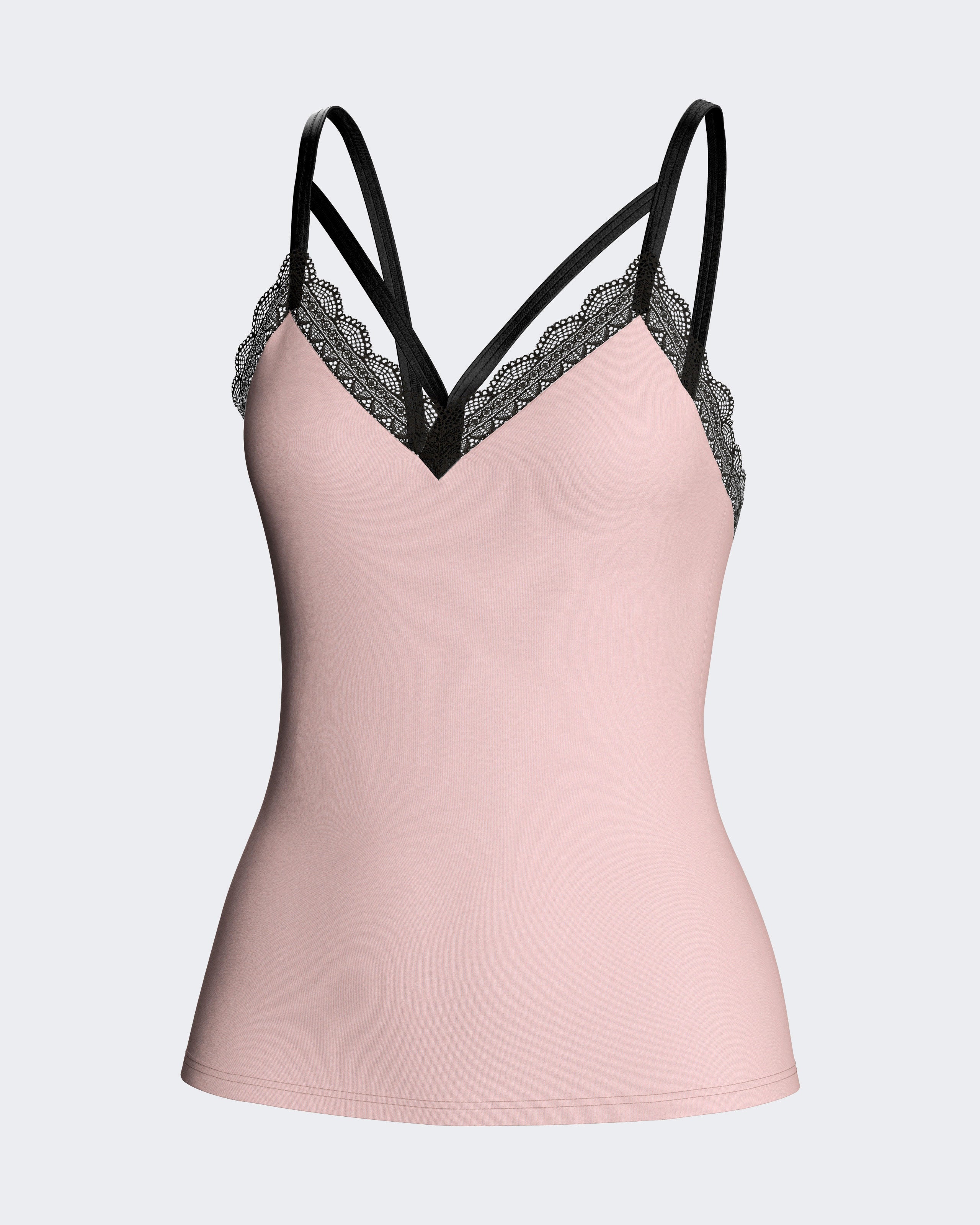 Träger Top mit Spitzendetails