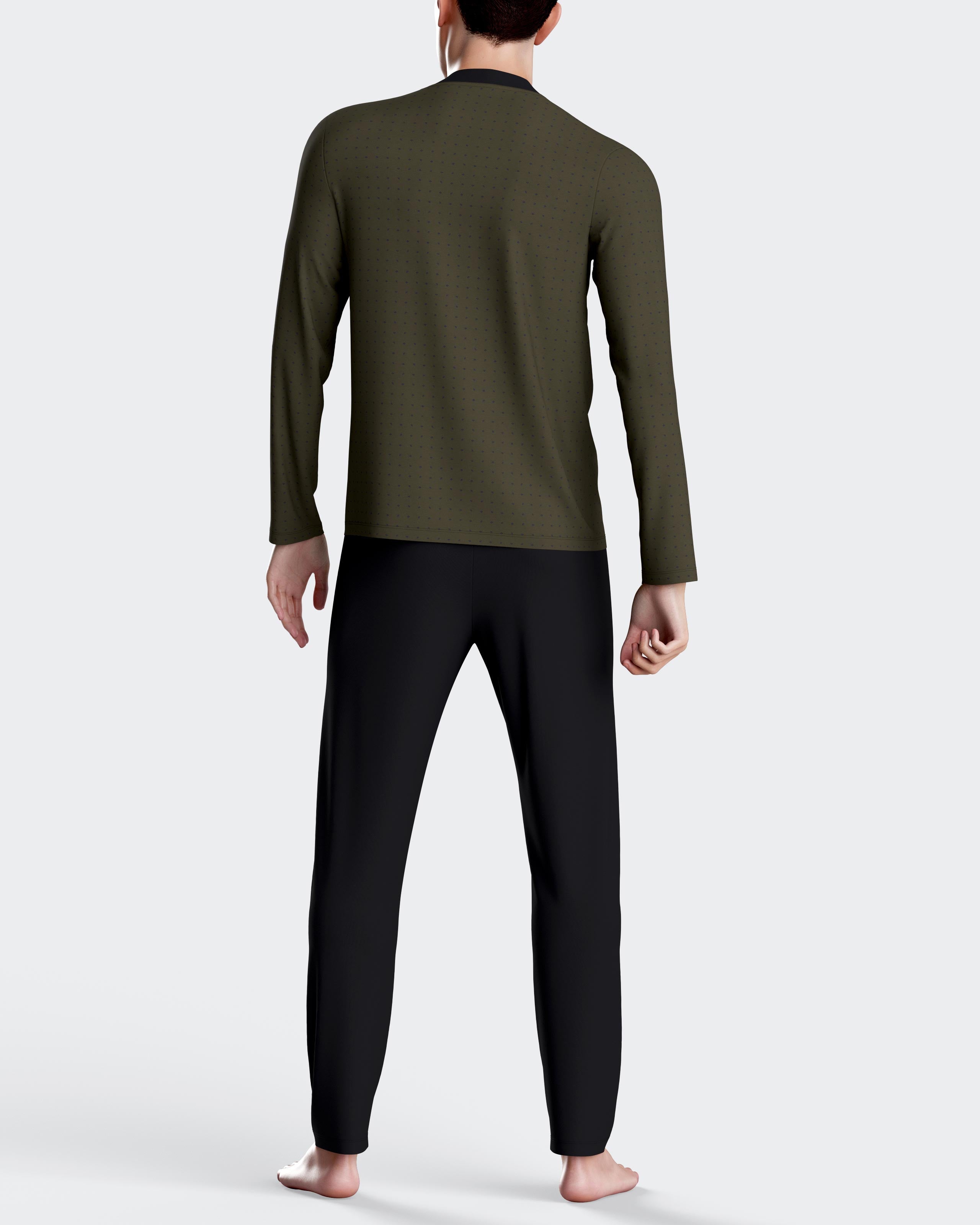 Pijama de hombre en algodón