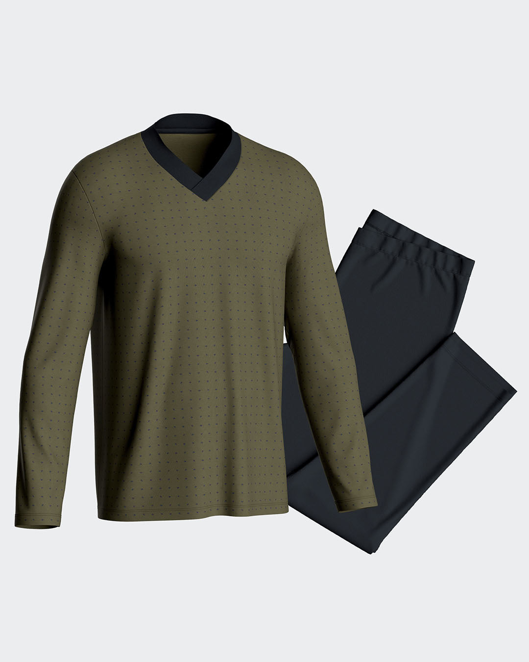 Pijama de hombre en algodón