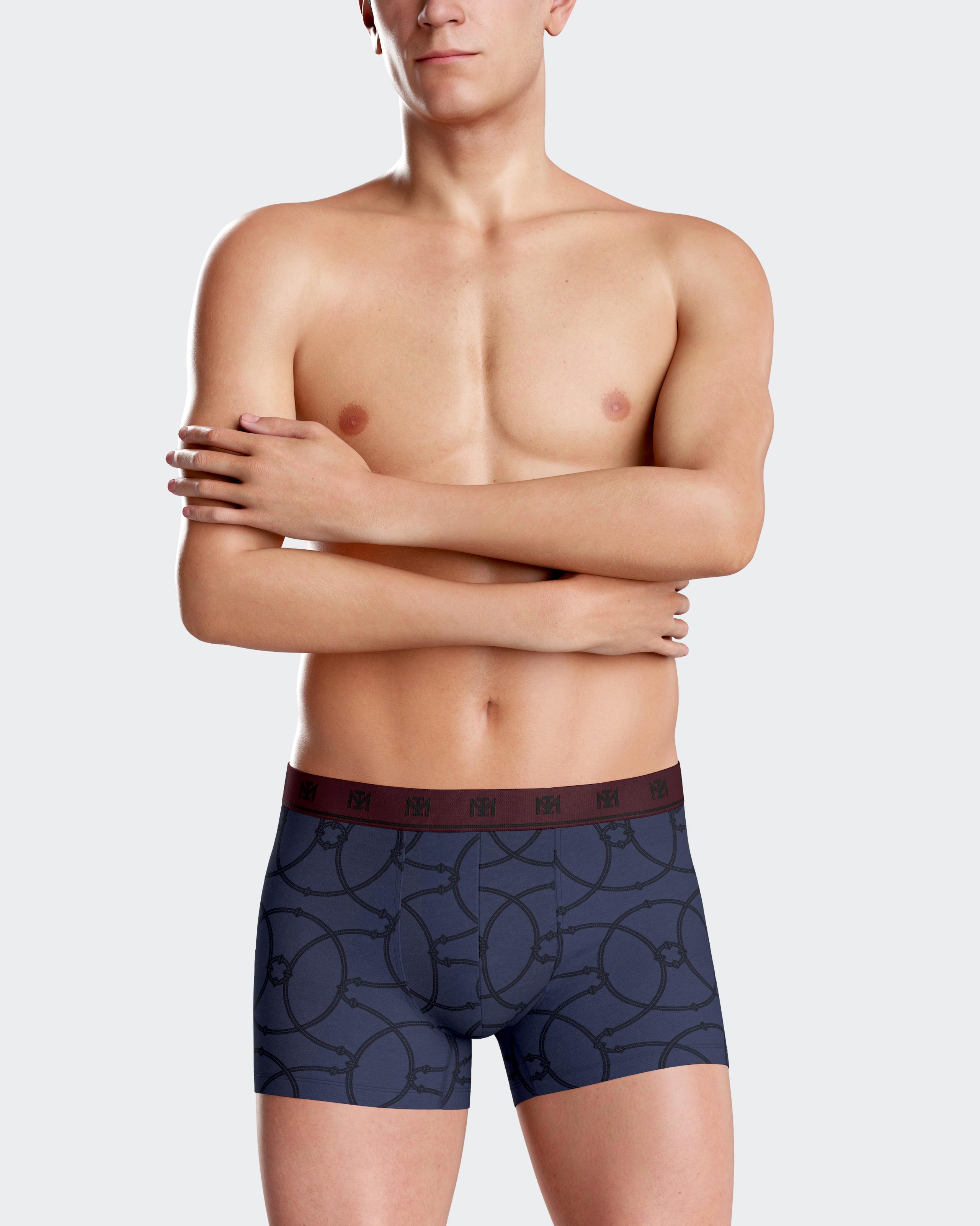 Printed men's boxer in Cotton Modal