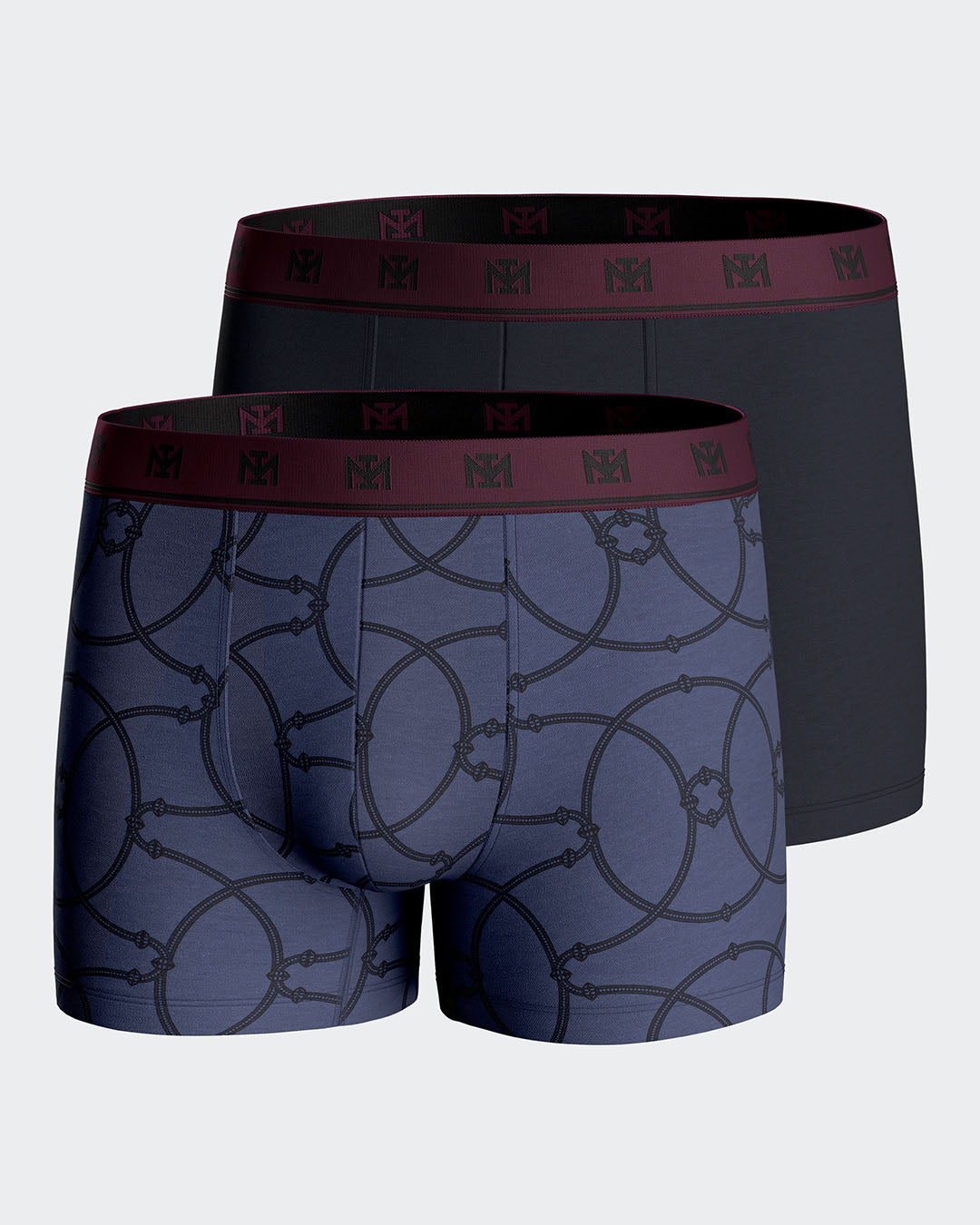 Pack 2 boxers de homem estampado em Algodão Modal