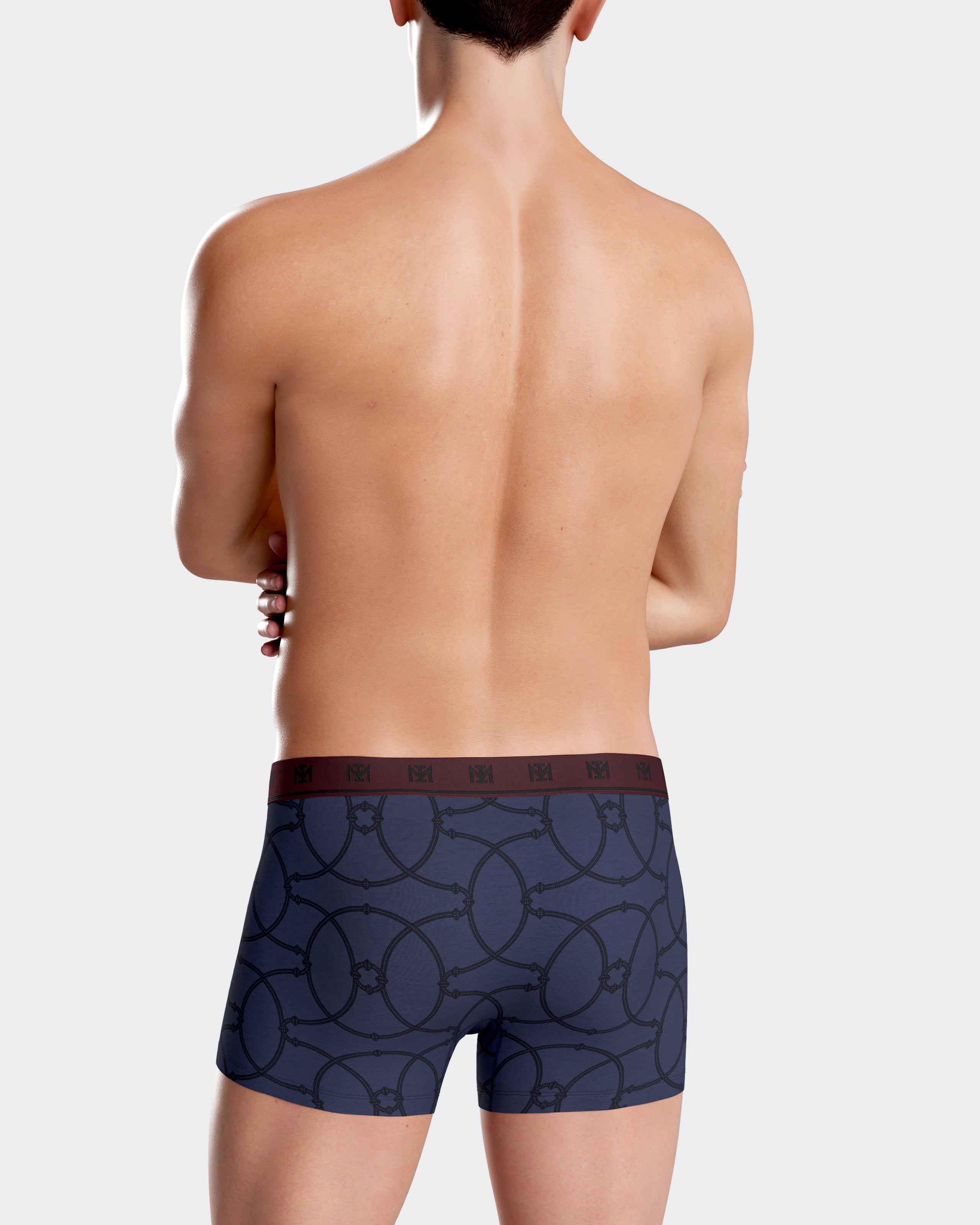 Pack 2 boxers de homem estampado em Algodão Modal