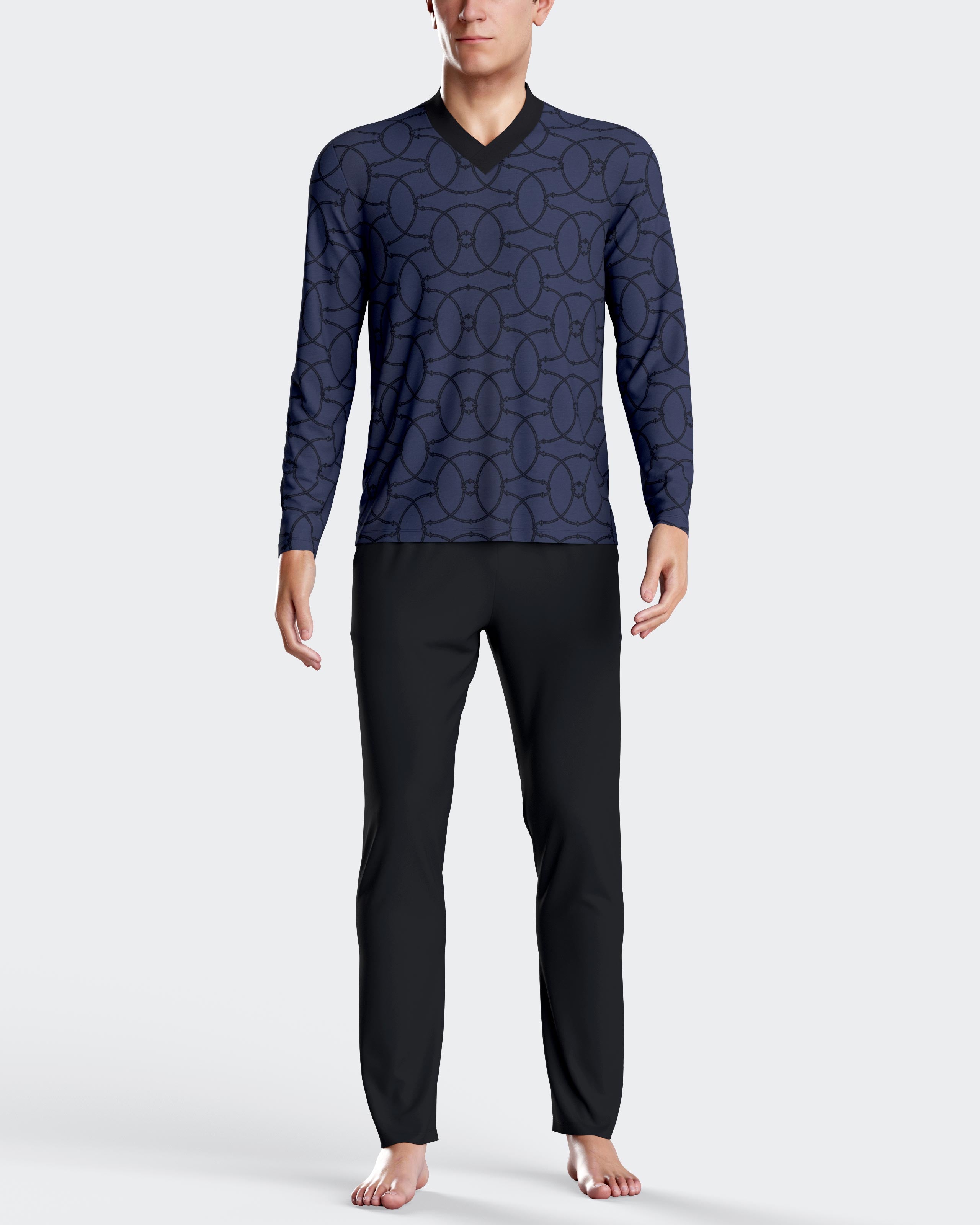 Printed men's pyjamas in Cotton Modal