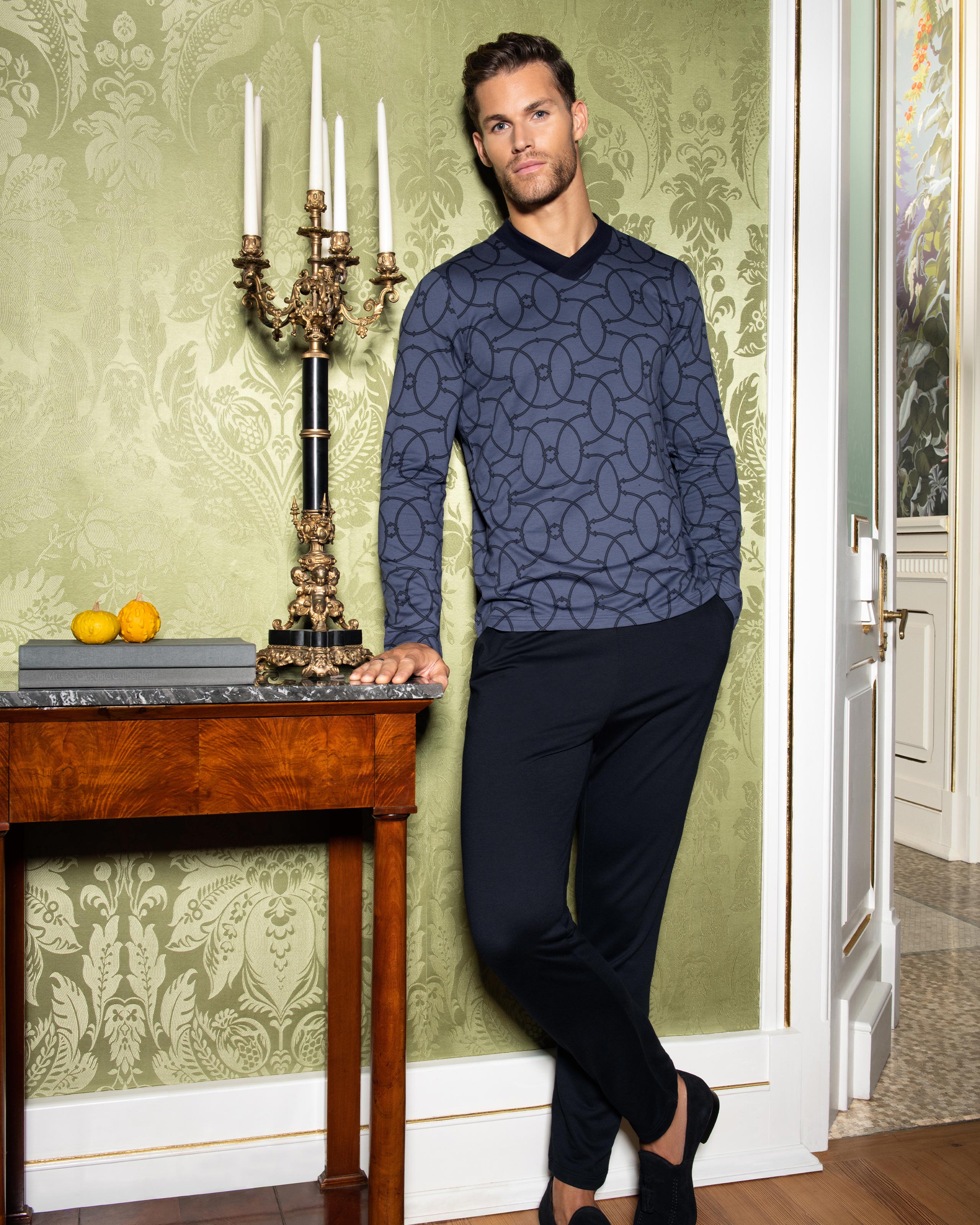 Pyjama imprimé en coton modal