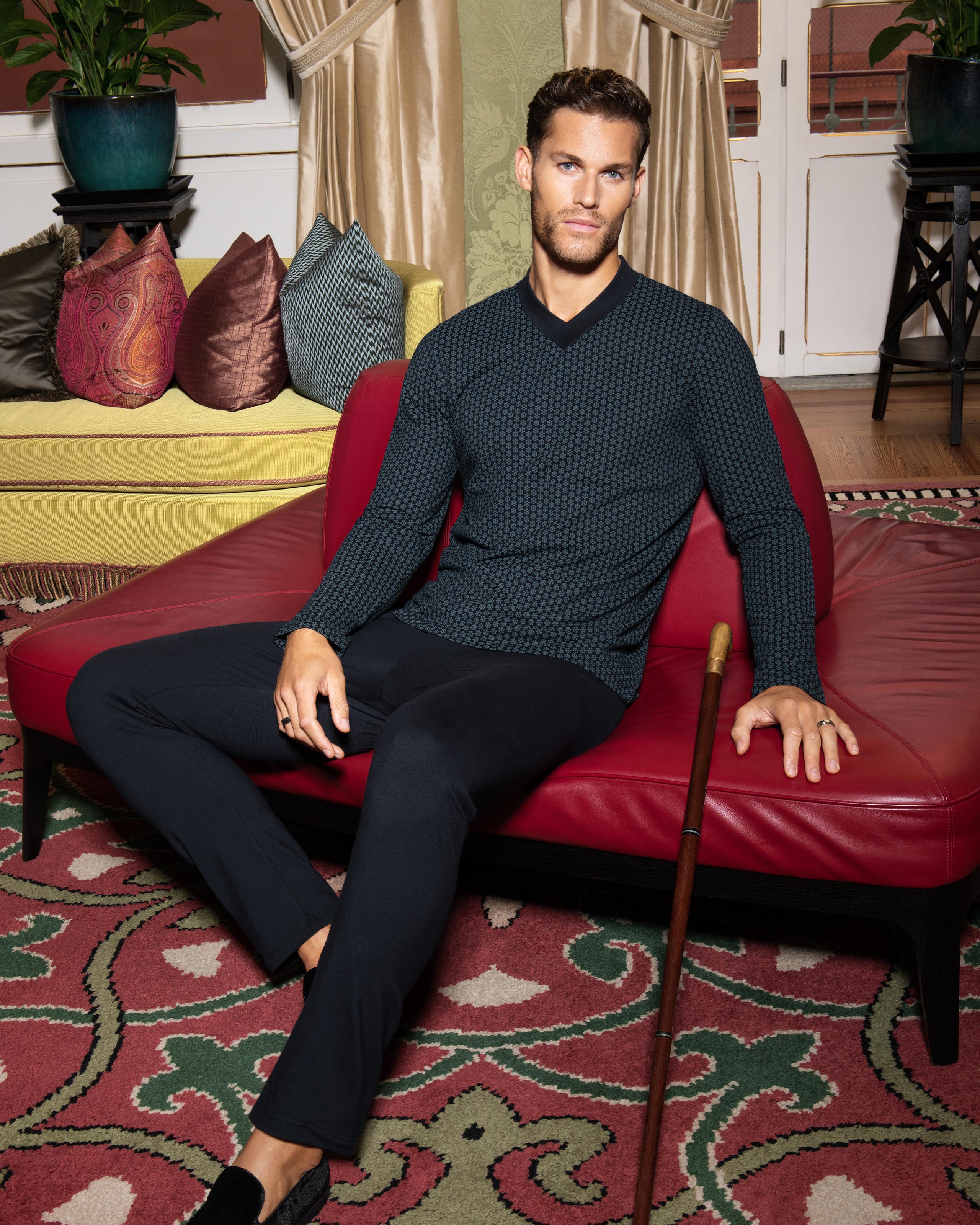 Printed men's pyjamas in Cotton