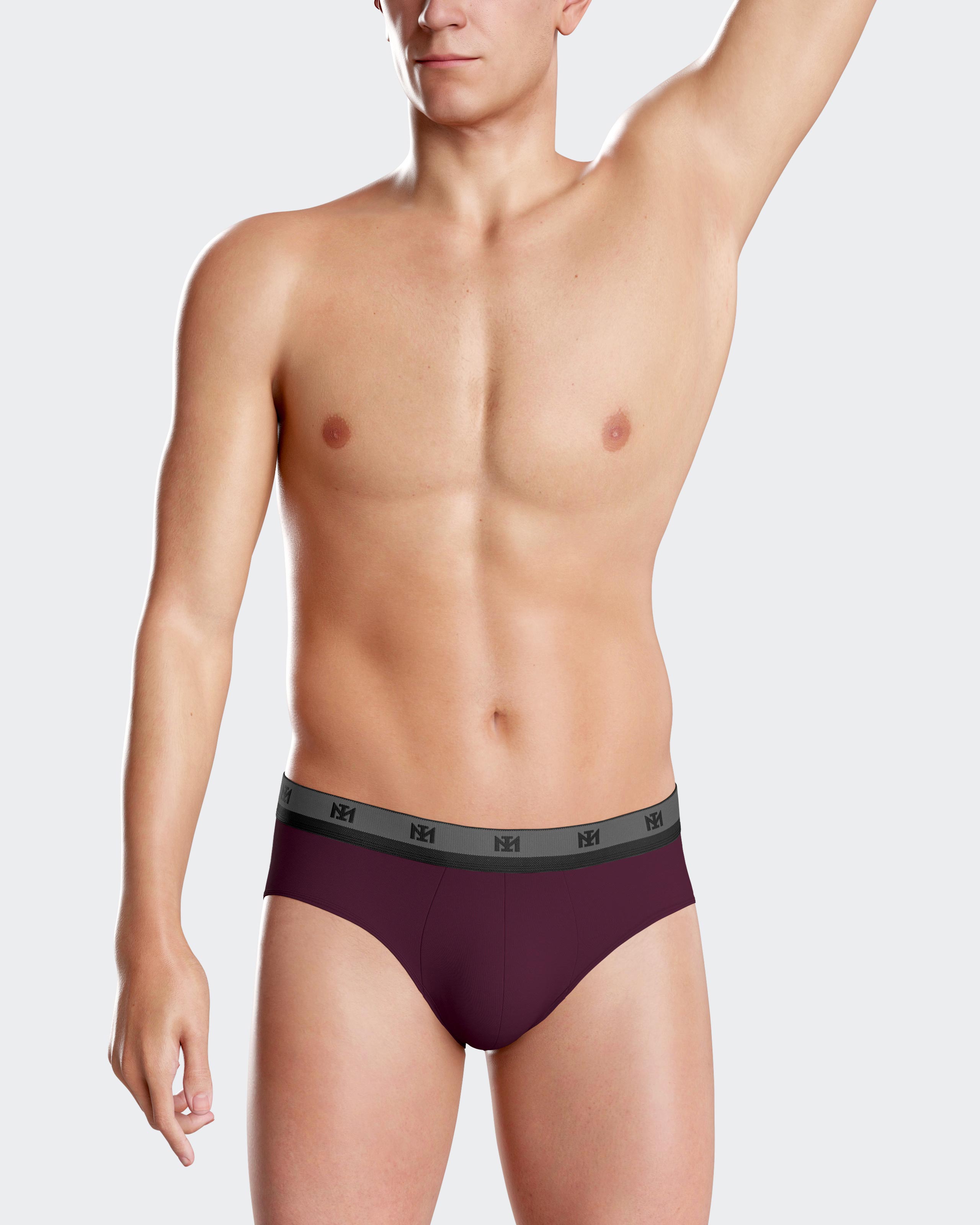 Pack of 2 plain briefs in Lyocell