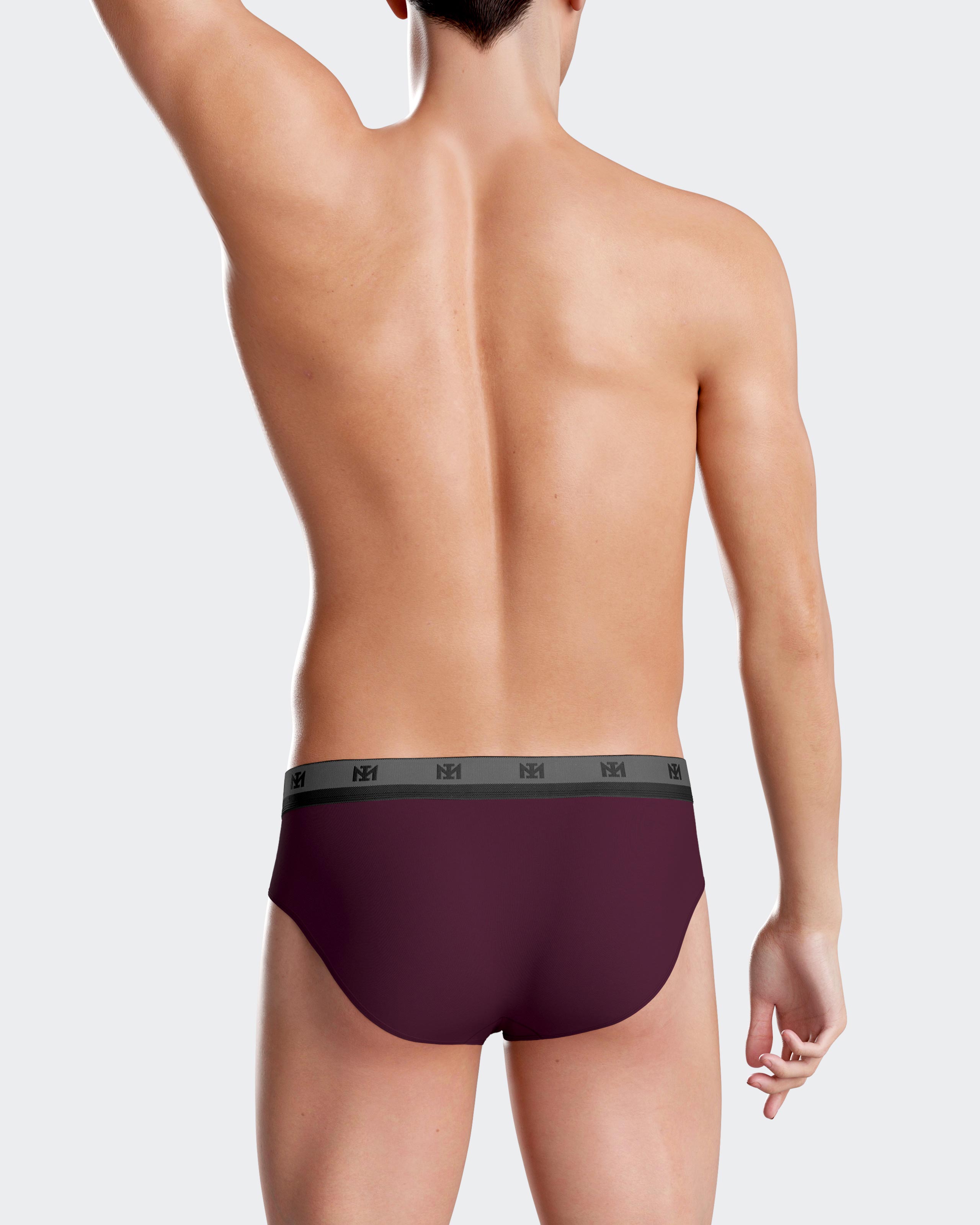 Pack 2 slips de punto de hombre lisos en Lyocell