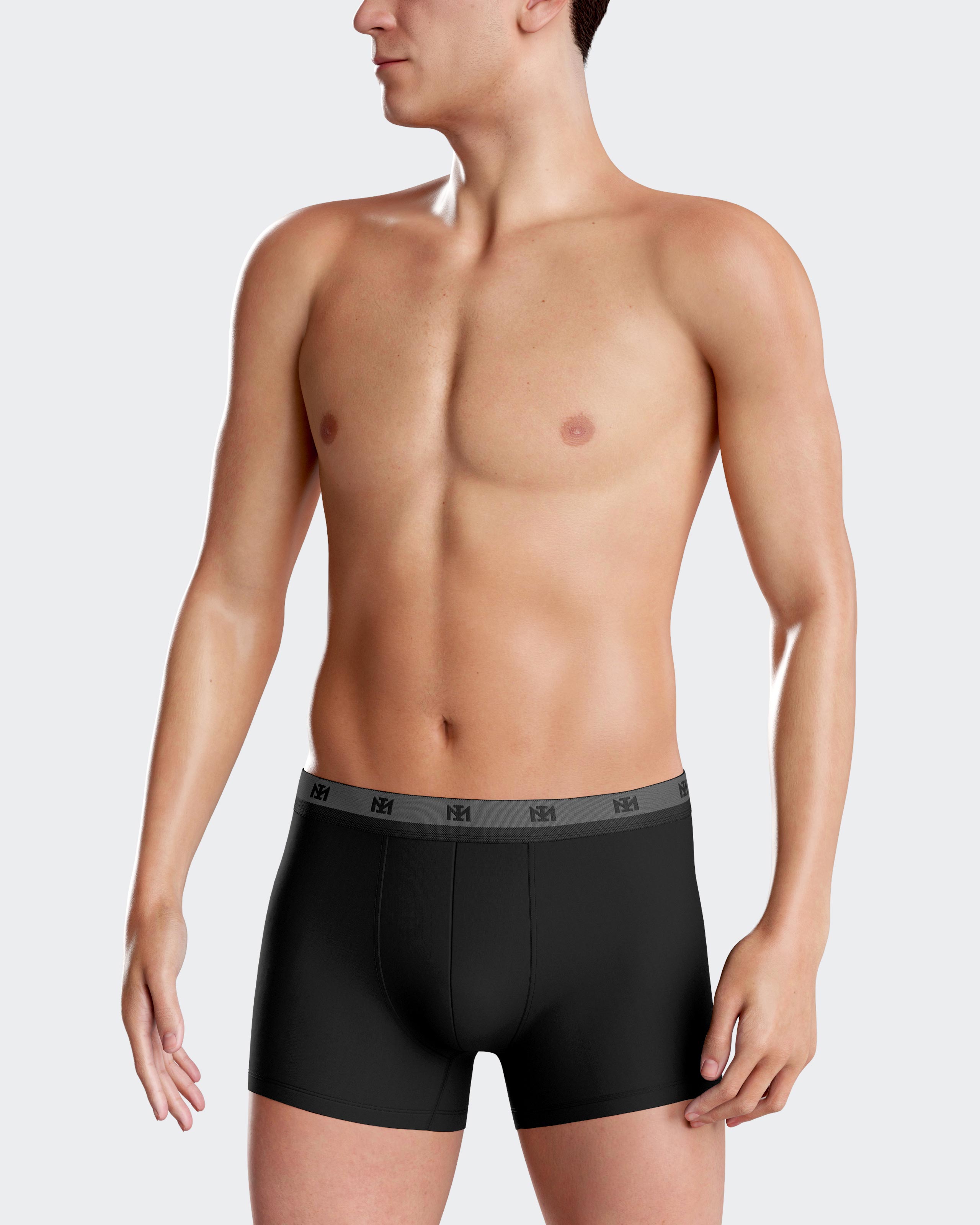 Pack of 2 plain boxers in Lyocell