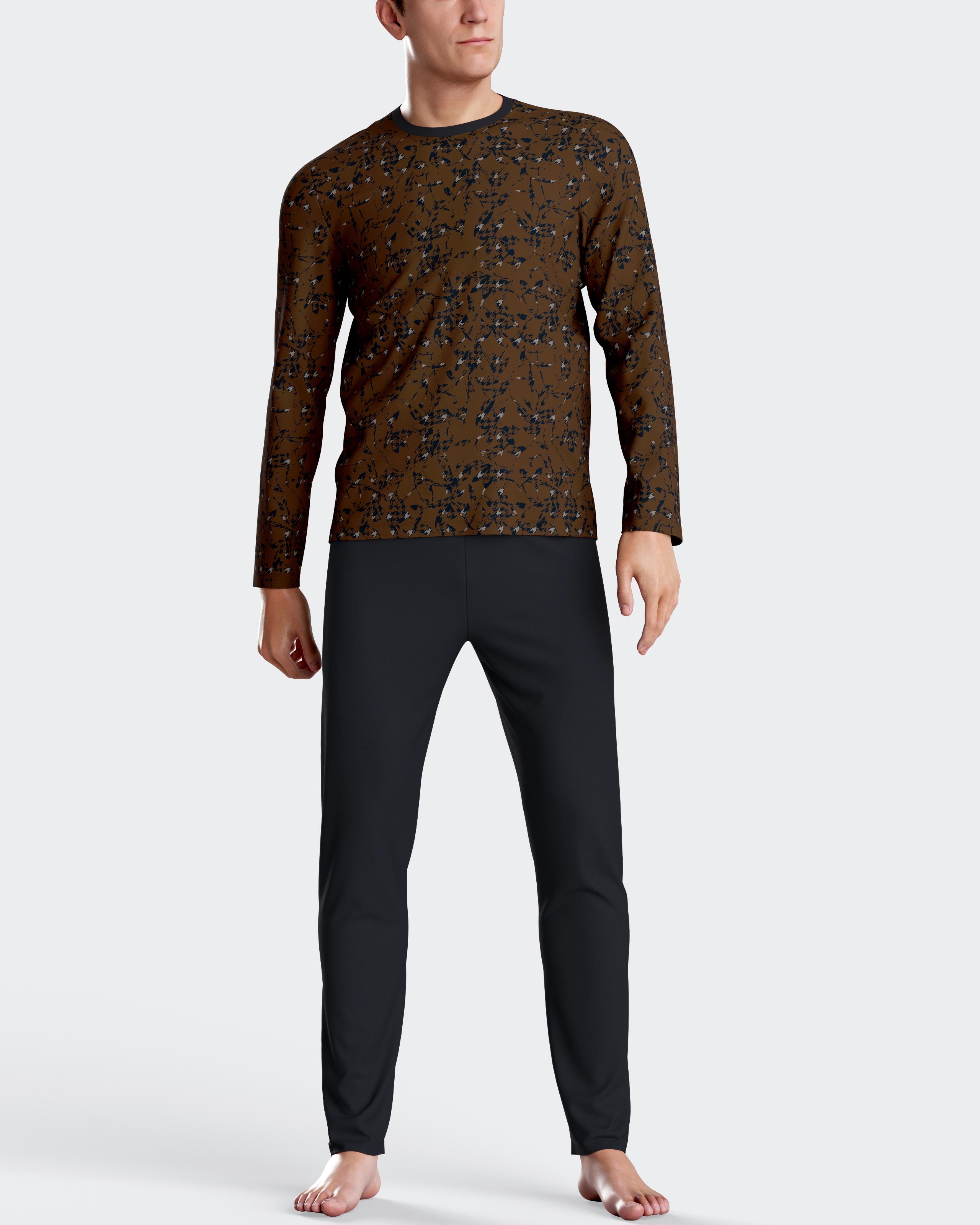 Pyjama imprimé en coton modal