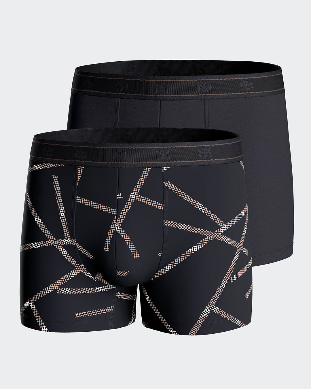 Pack of 2 plain boxers in Cotton Modal