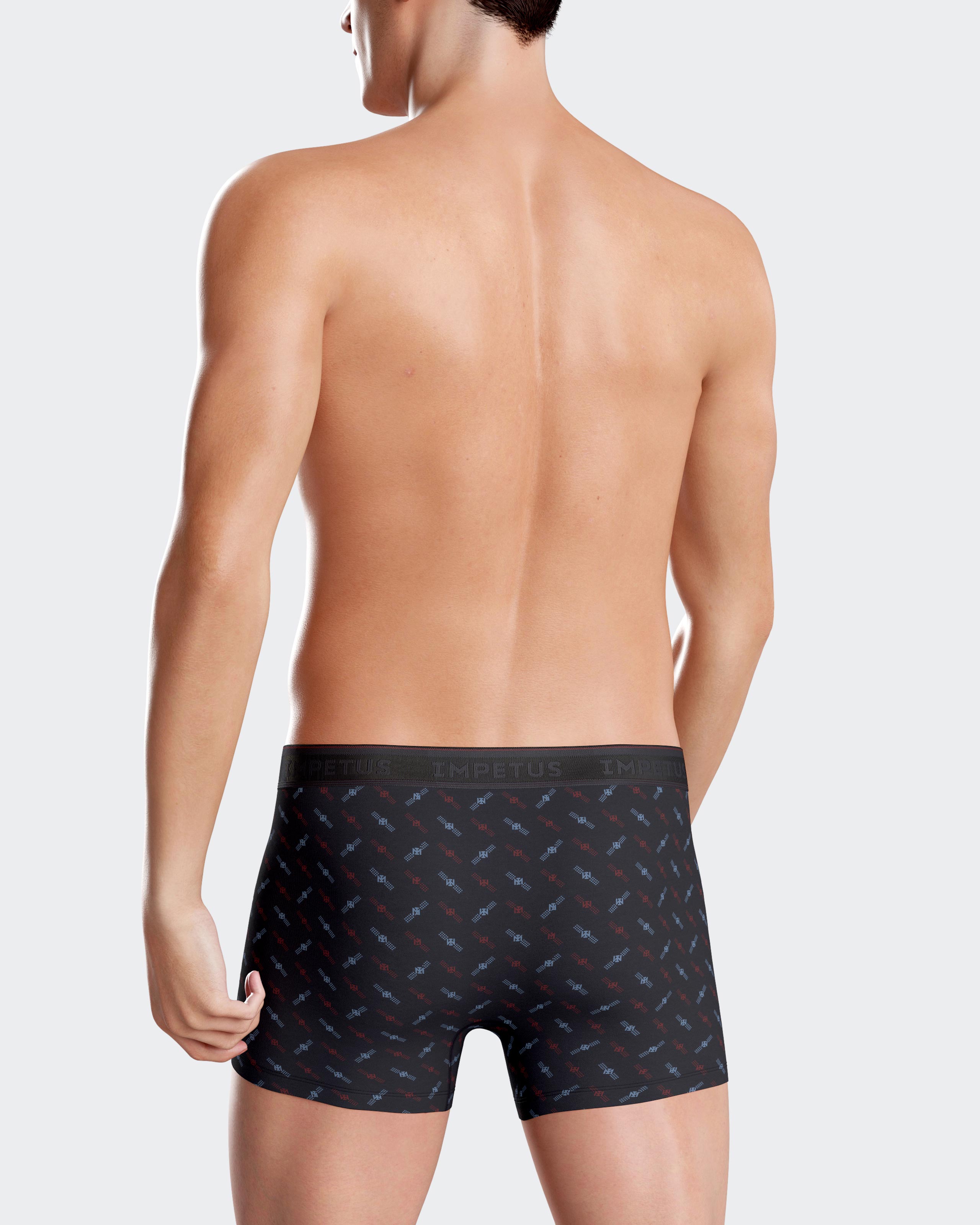 Boxer imprimé en coton modal