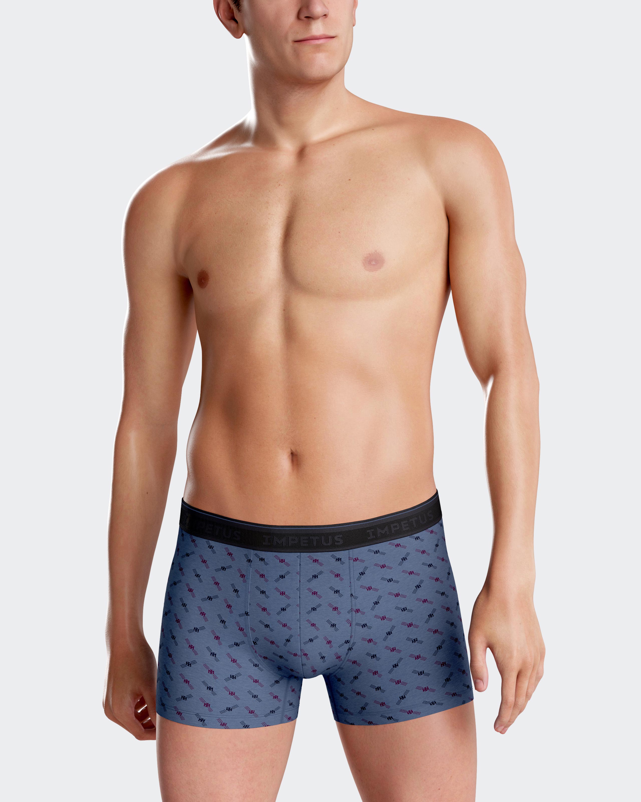 Pack of 2 plain boxers in Cotton Modal