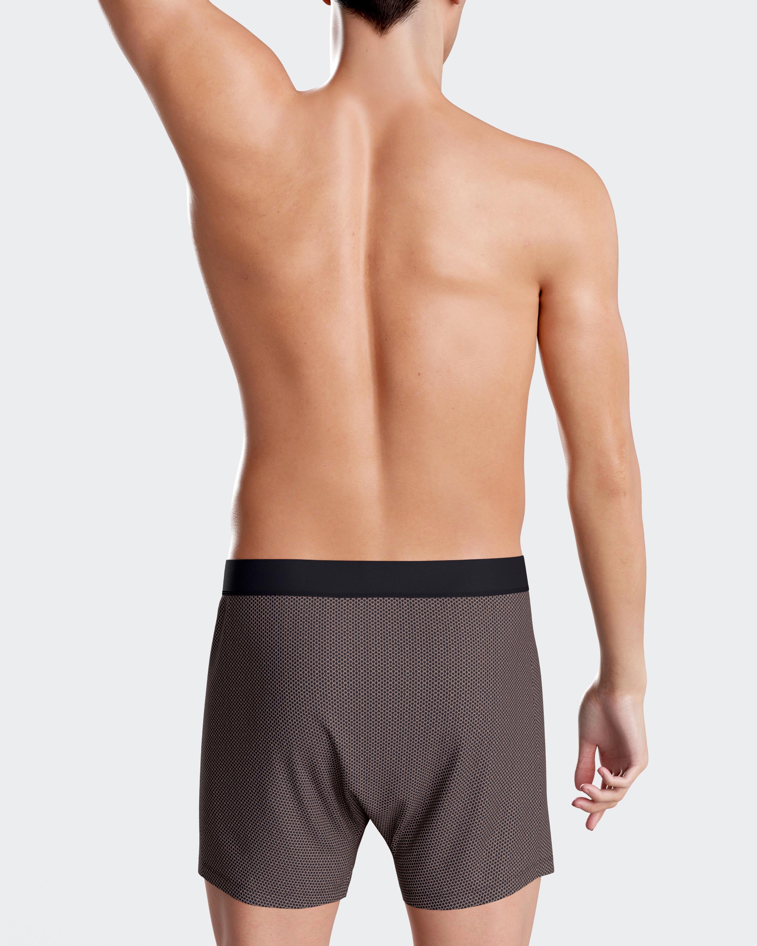 Boxershort til mænd med knap i bomuld