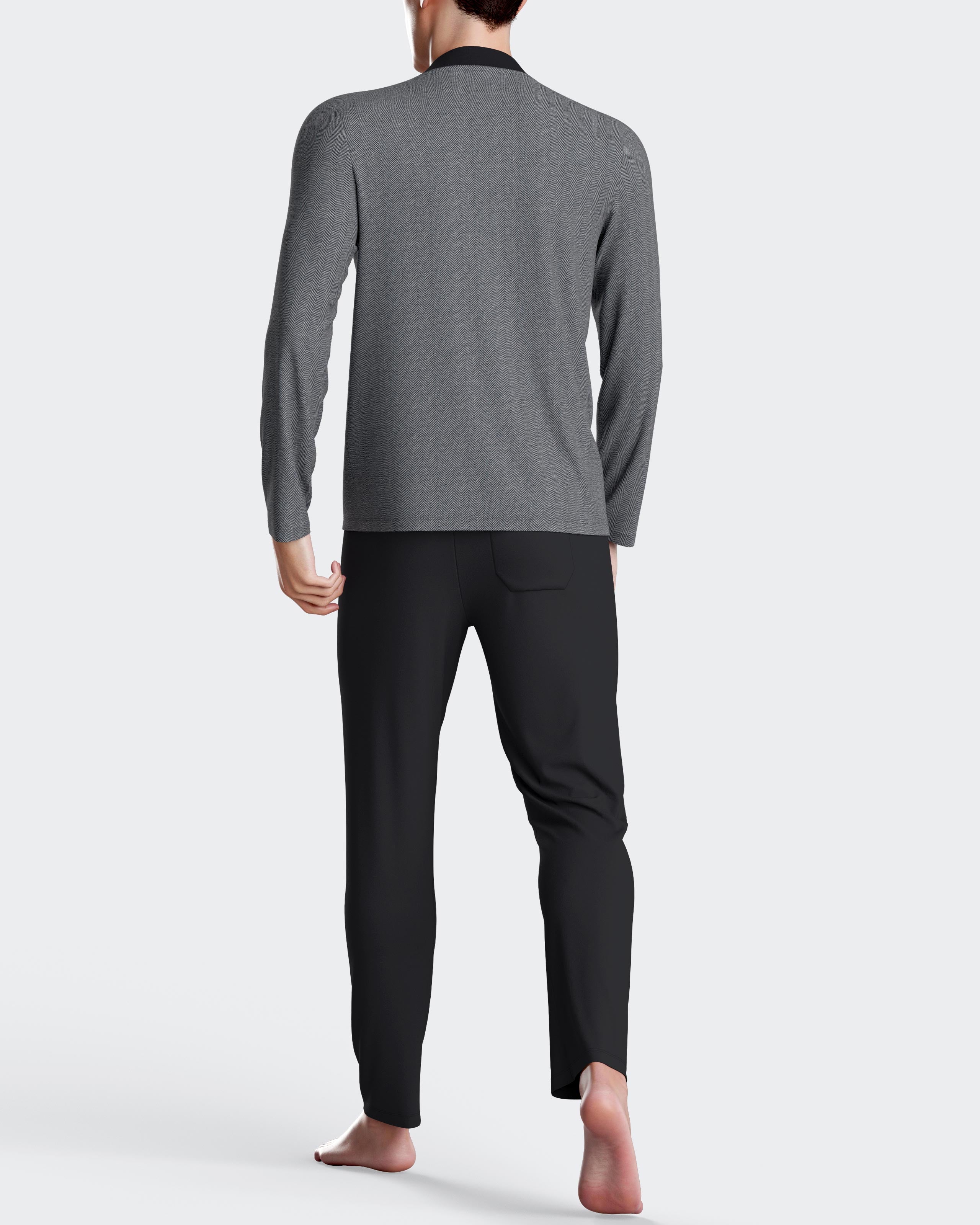 Pijama de homem jacquard em Algodão