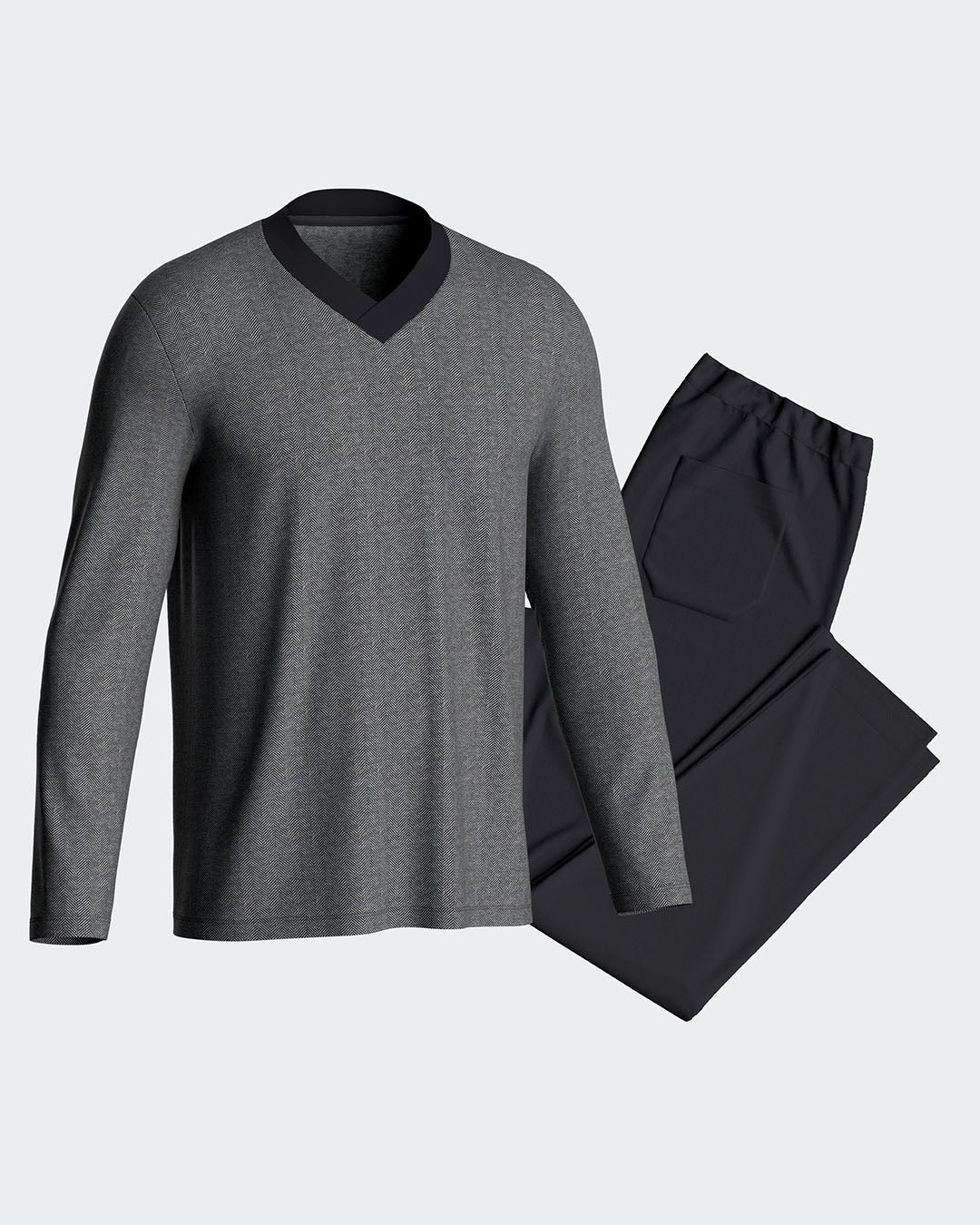 Pijama de hombre jacquard en Algodón