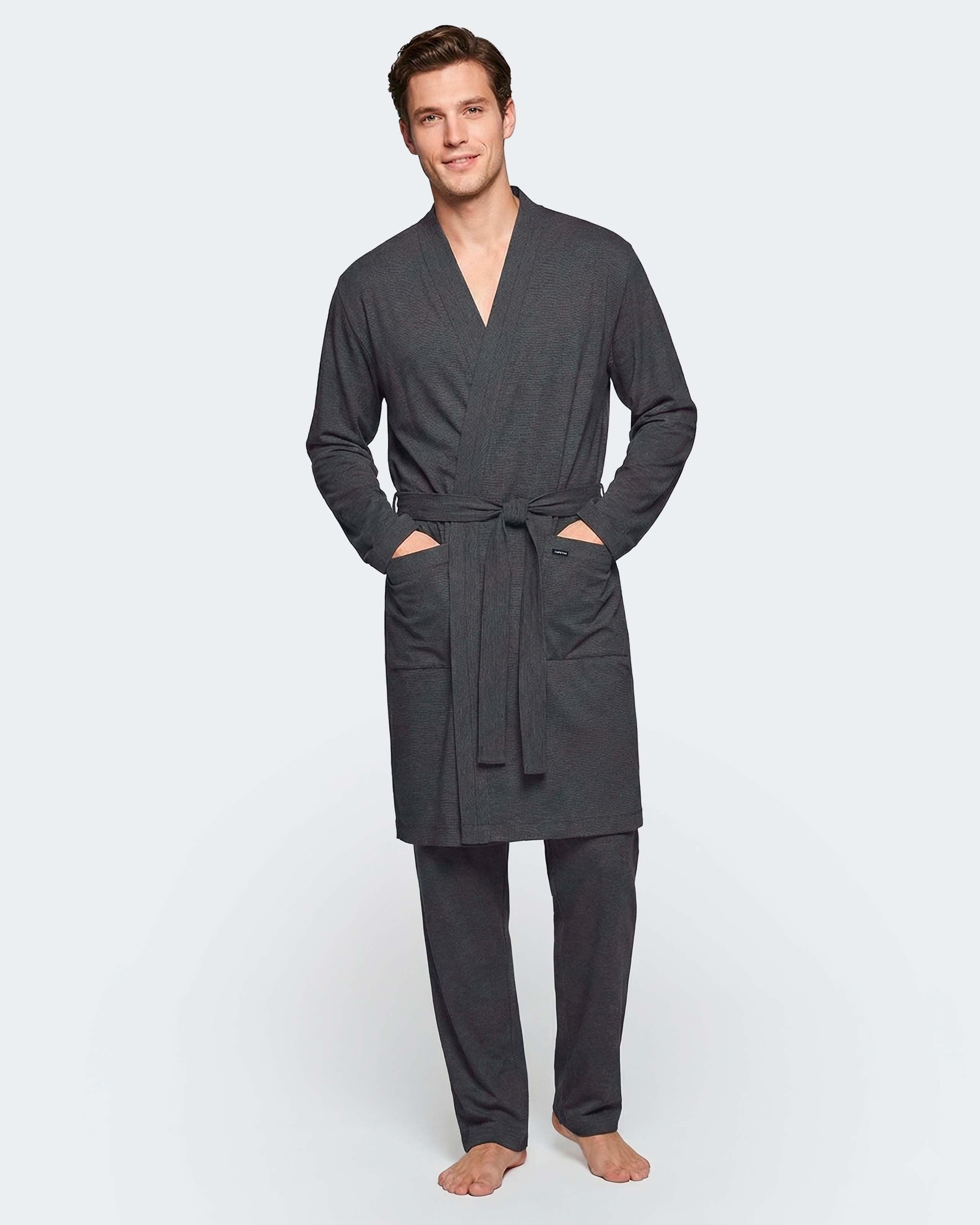 Men's thermal dressing gown in Cotton