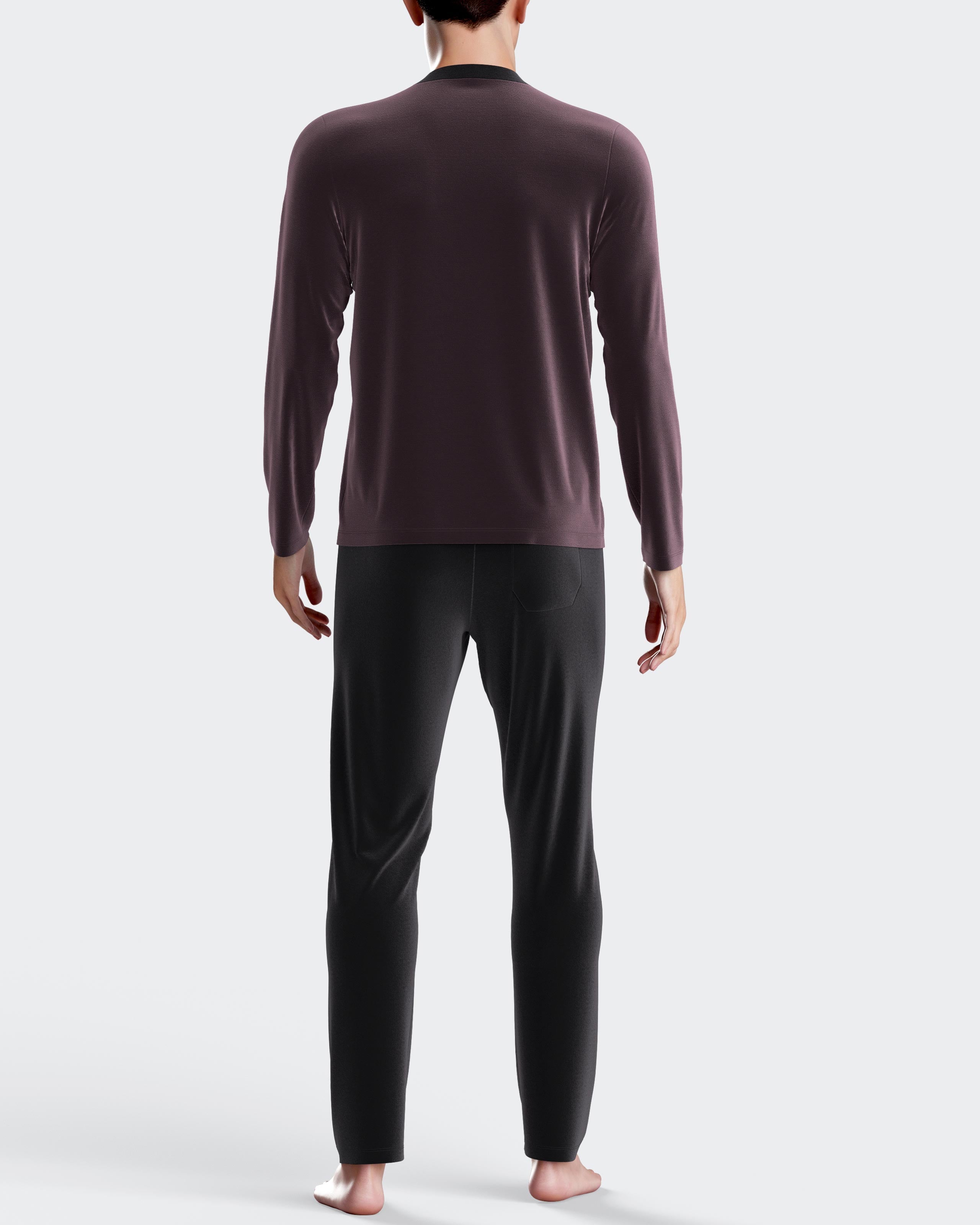Men's pyjamas with thermal velvet texture