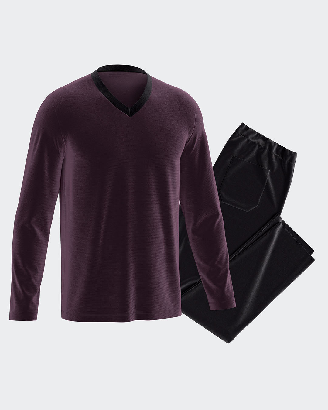 Pijama de homem com textura em Veludo térmico