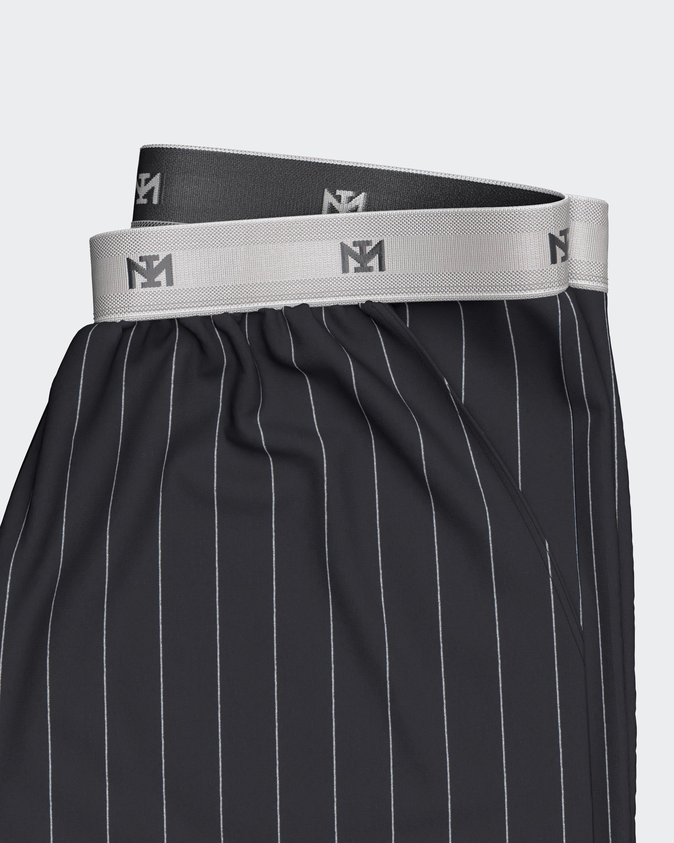 Men's striped pyjama shorts in cotton modal