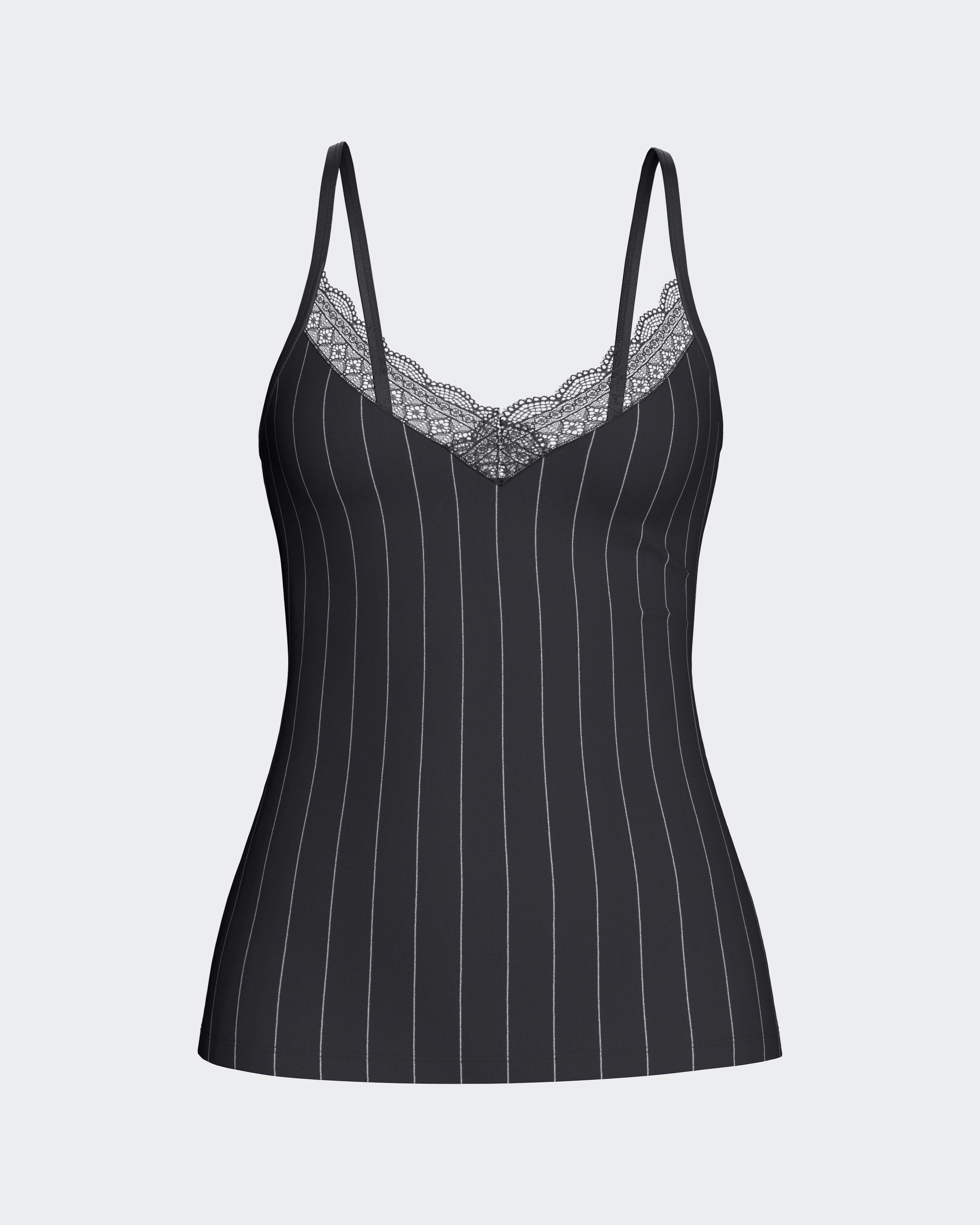 Striped strappy top in Cotton Modal